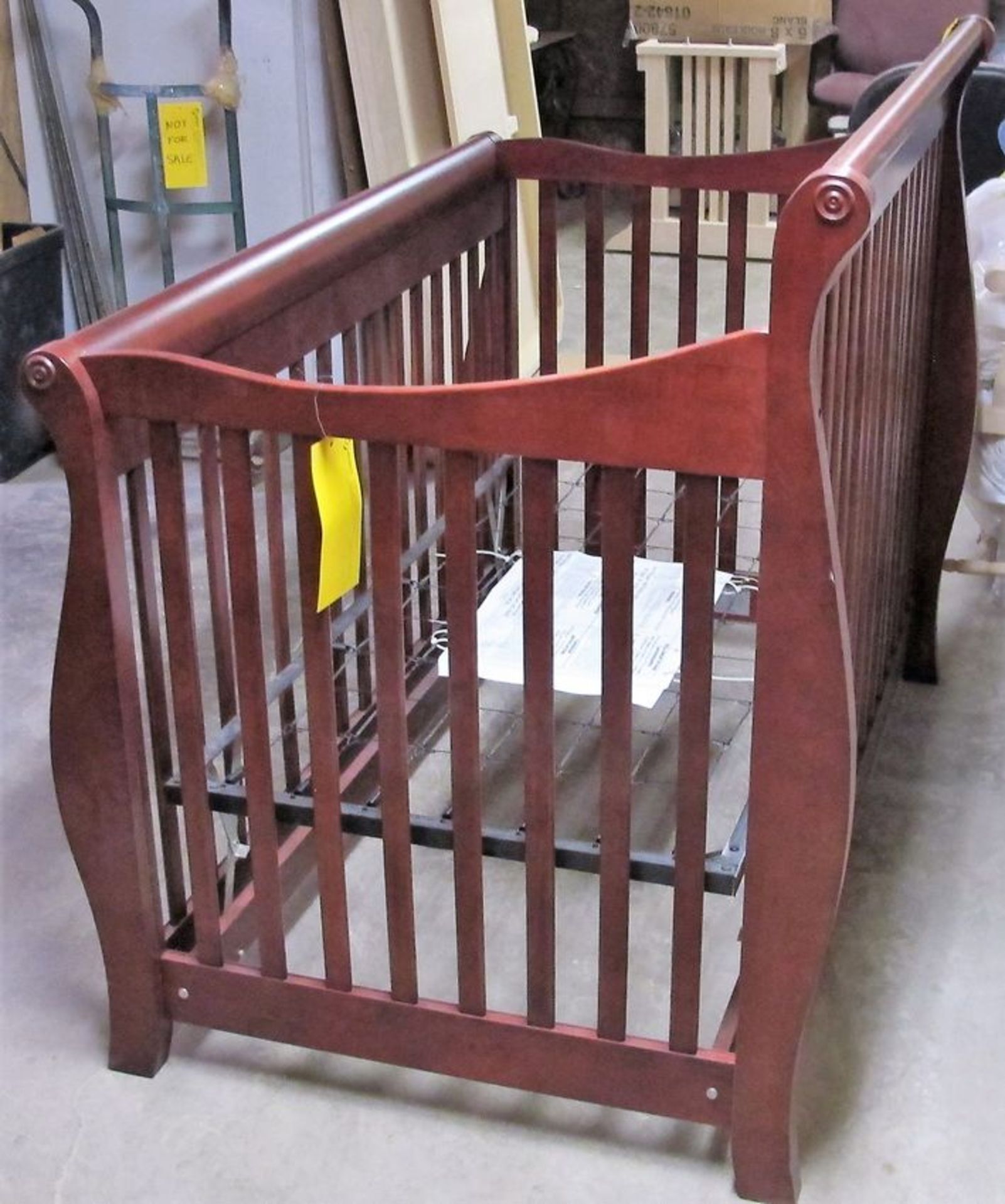 FINISHED WOODEN BABY CRIB - Image 2 of 2