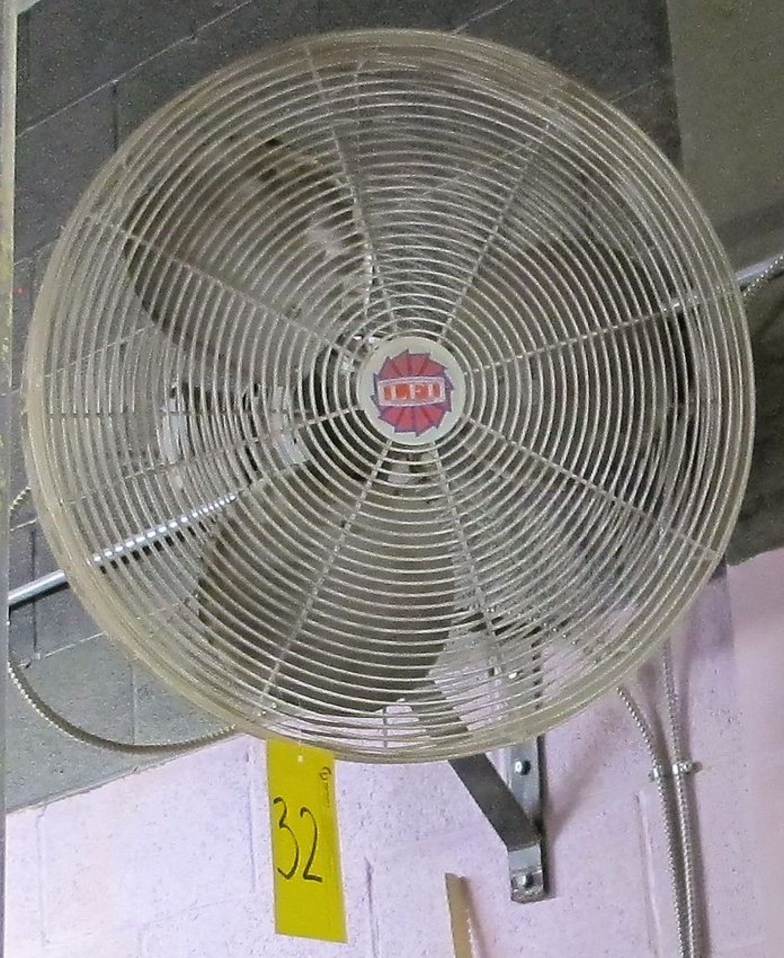 LOT OF (1) PEDESTAL FAN W/ (2) WALL MOUNTED FANS - Image 3 of 3