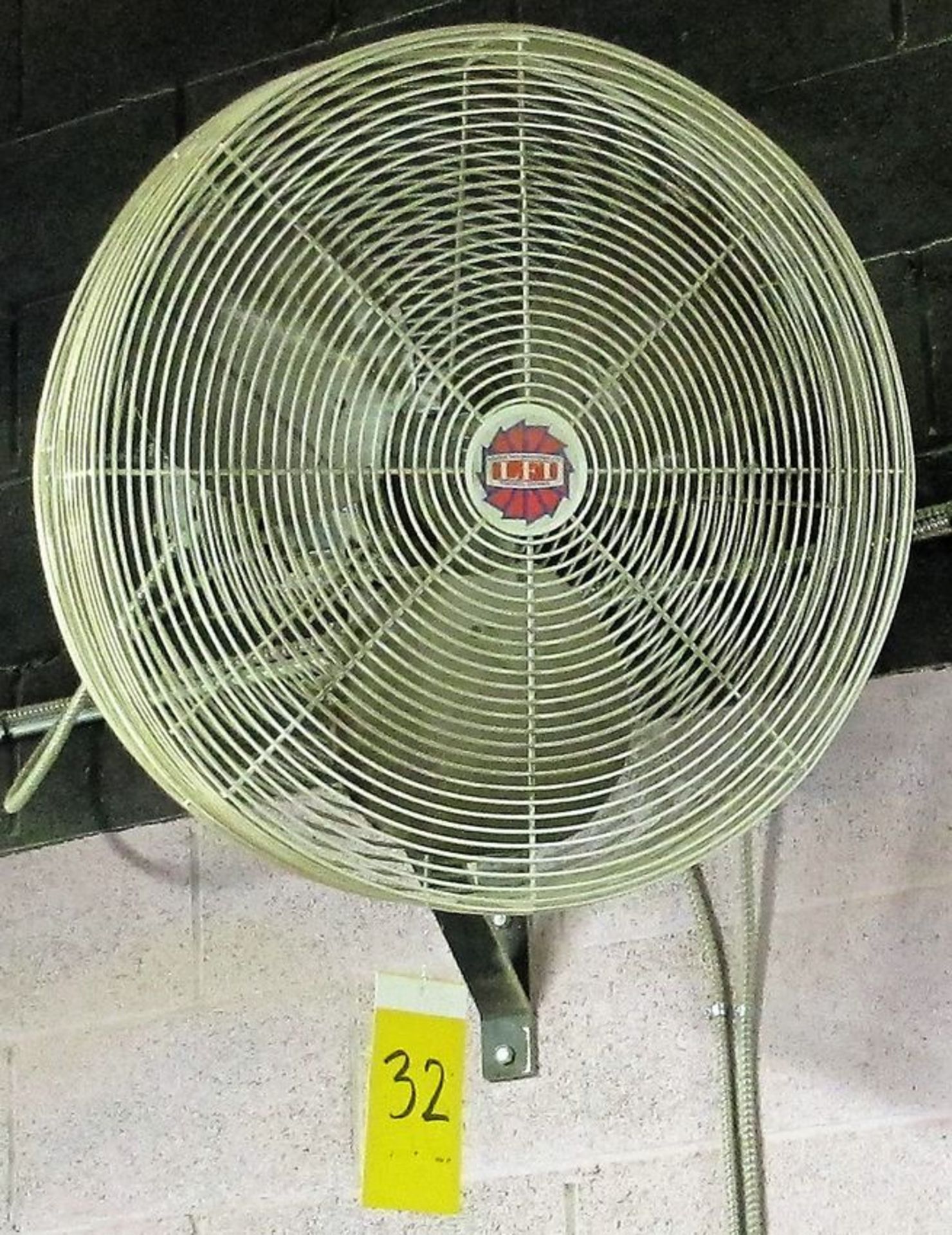 LOT OF (1) PEDESTAL FAN W/ (2) WALL MOUNTED FANS - Image 2 of 3