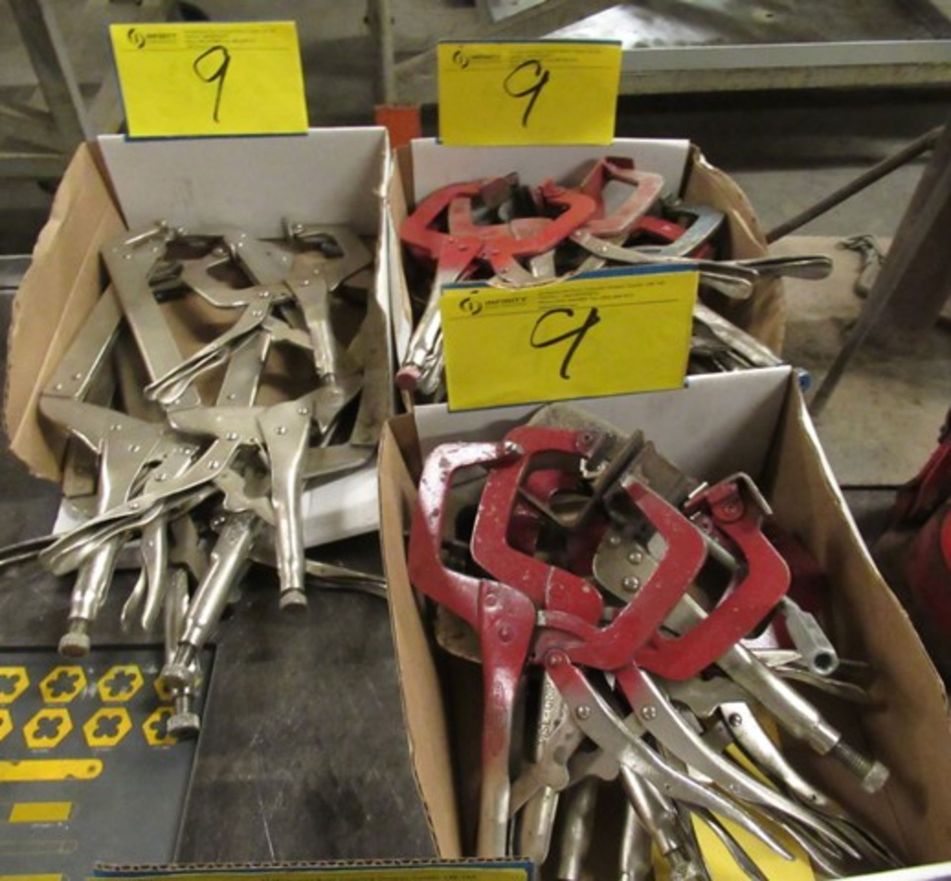 LOT ASST. VISE GRIP WELDING CLAMPS, ETC. (3 BOXES)