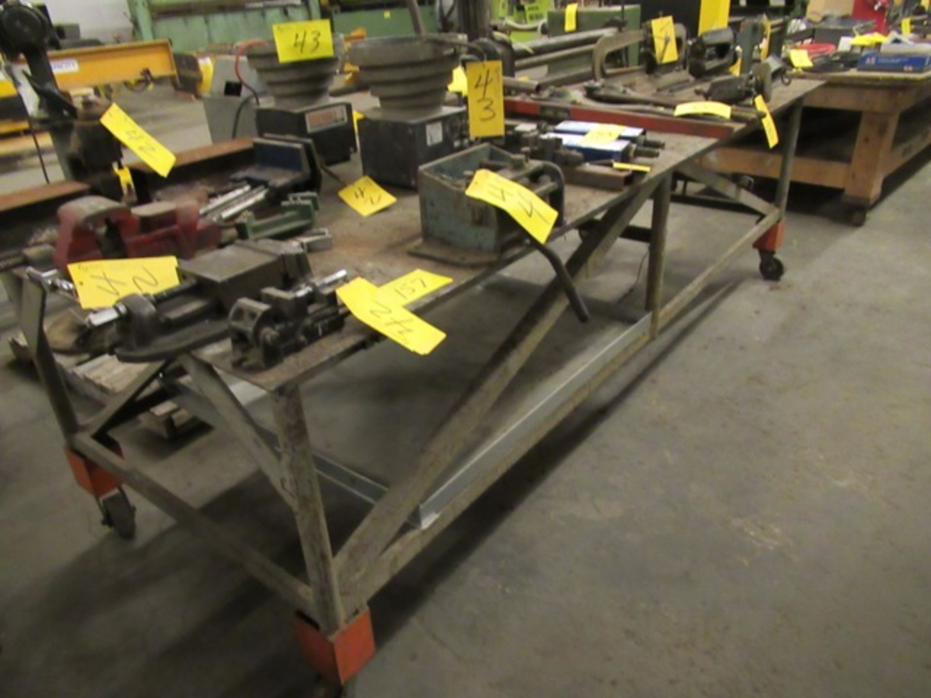 LOT 2 ASST. STEEL 4'X10' PORTABLE LAYOUT TABLES (DELAYED DELIVERY) - Image 2 of 2