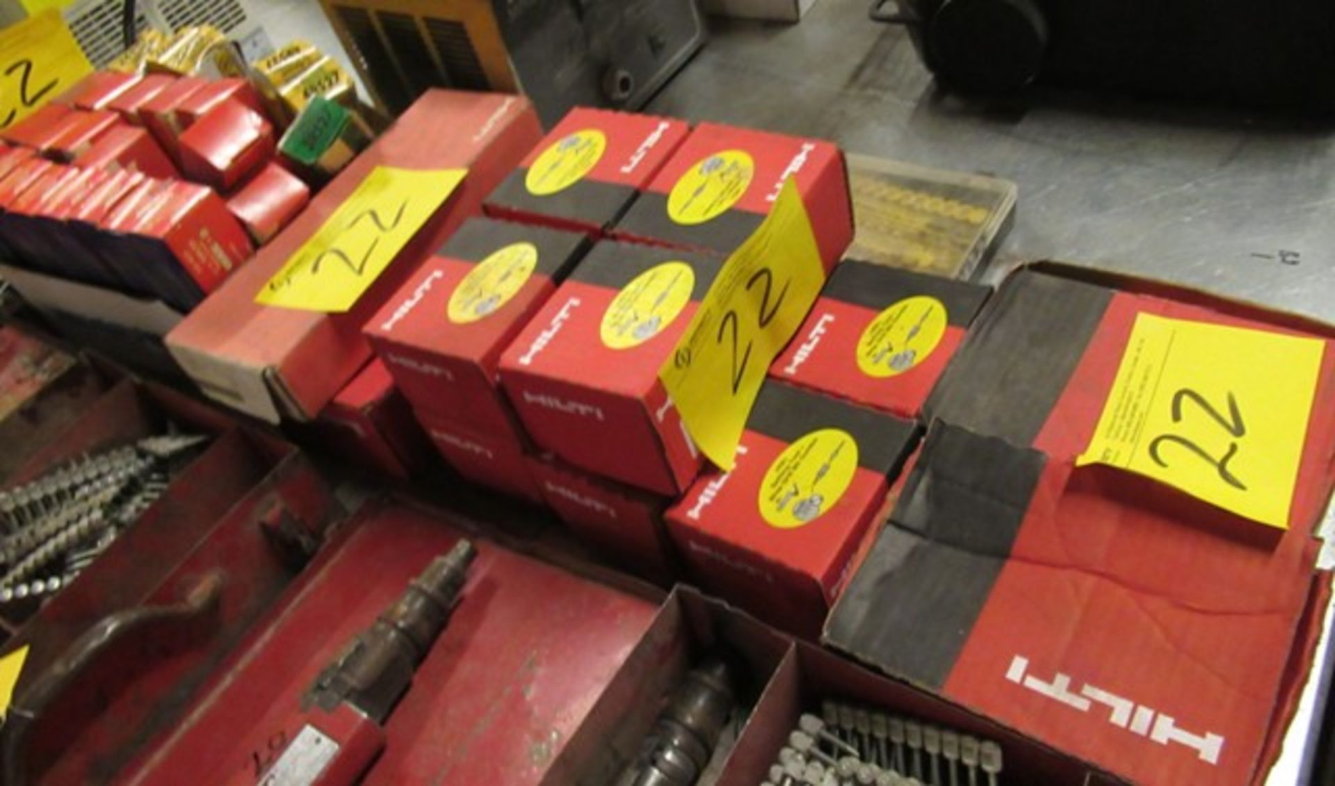 LOT ASST. HILTI CARTRIDGES, ANCHORS, ETC.