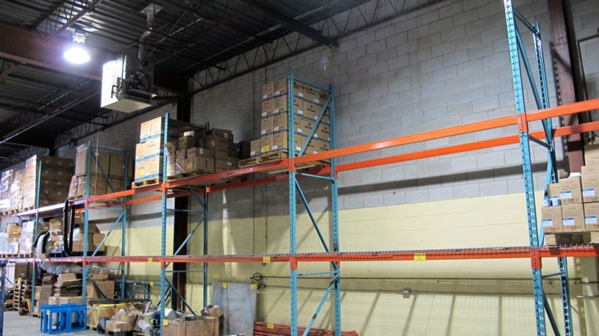 SECTIONS OF APPROX. 15'H X 12'L X 42"W PALLET RACKING INCL. (12) UPRIGHTS, (41) CROSSBEAMS, (21)