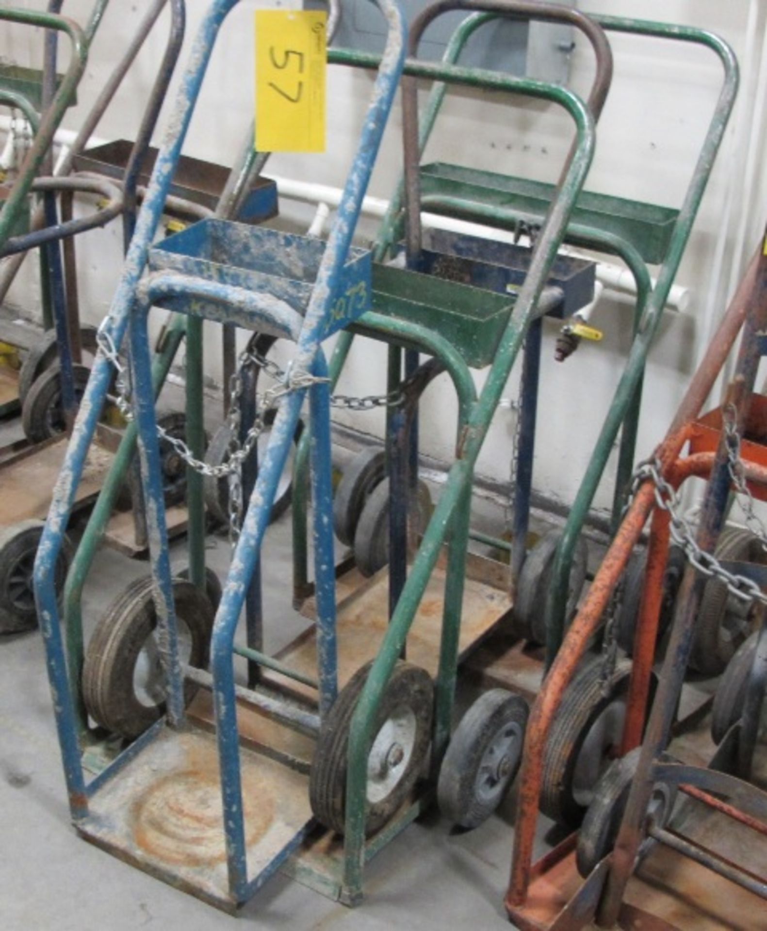 LOT OF 4 ASSORTED ACETYLENE CARTS