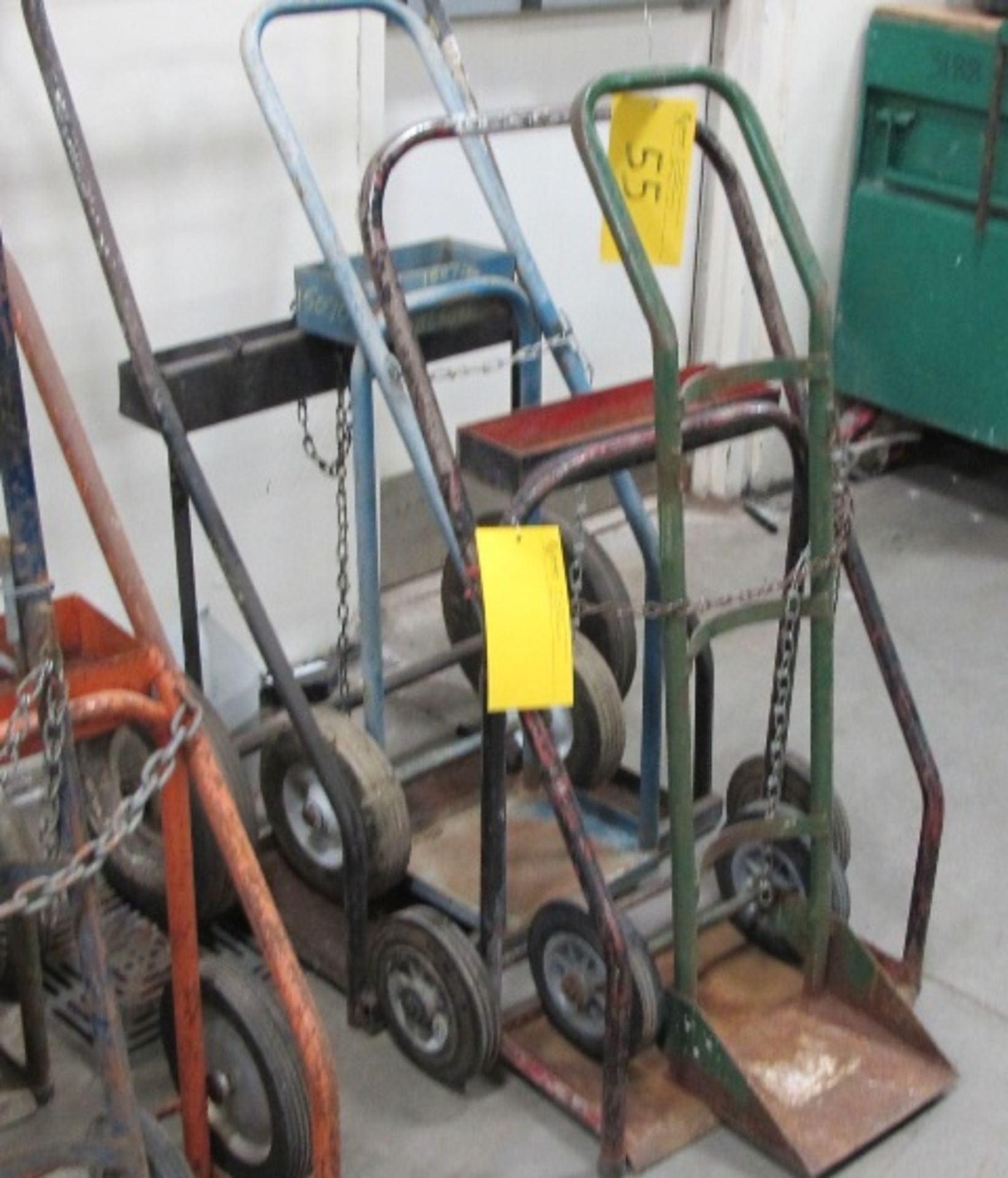 LOT OF 4 ASSORTED ACETYLENE CARTS