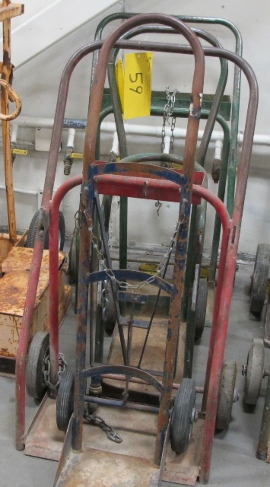 LOT OF 4 ASSORTED ACETYLENE CARTS