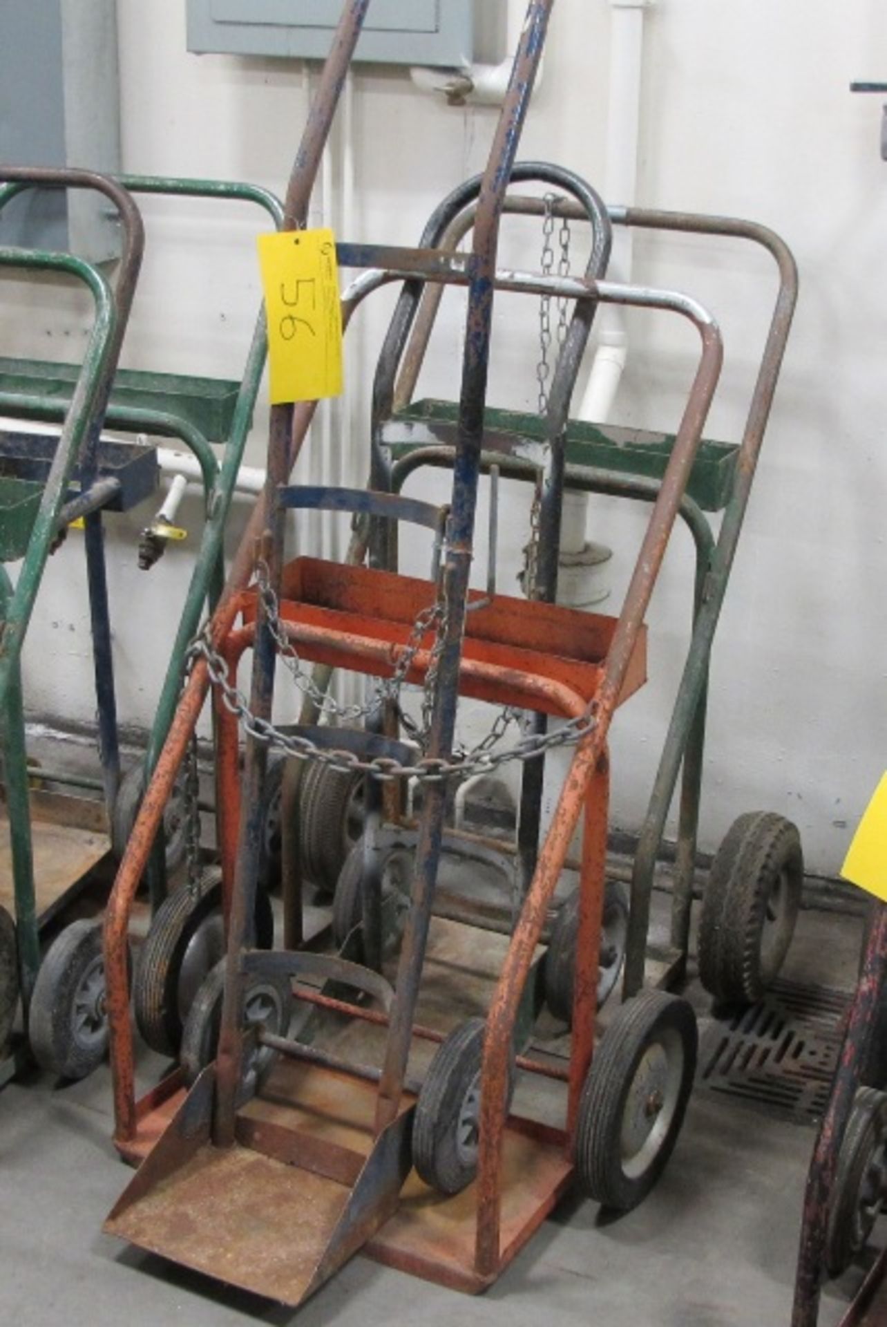 LOT OF 4 ASSORTED ACETYLENE CARTS