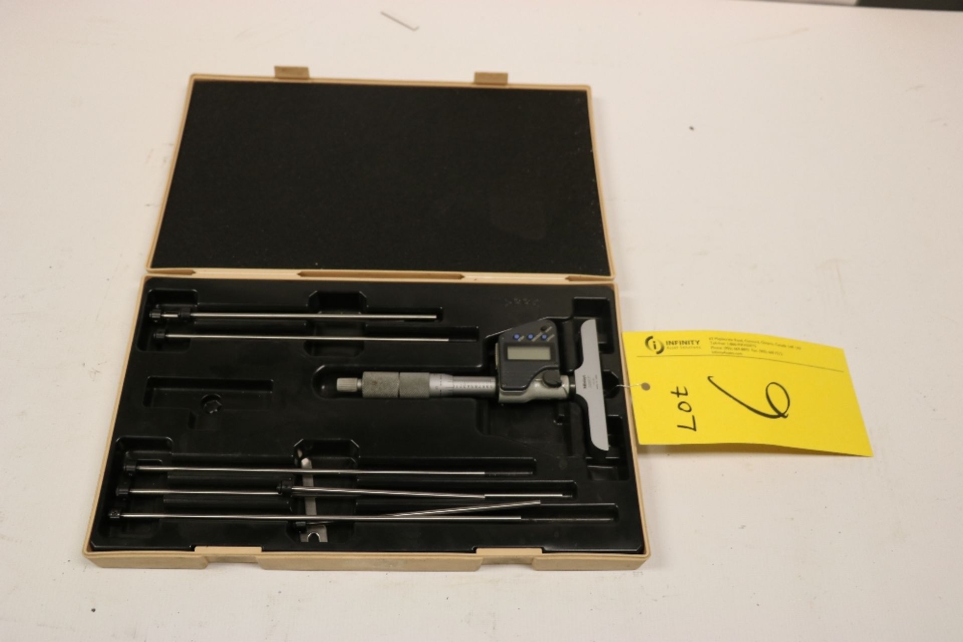 Depth Micrometer , Mitutoyo - Digital 0.0005" Variation, 0-11.0" measurement