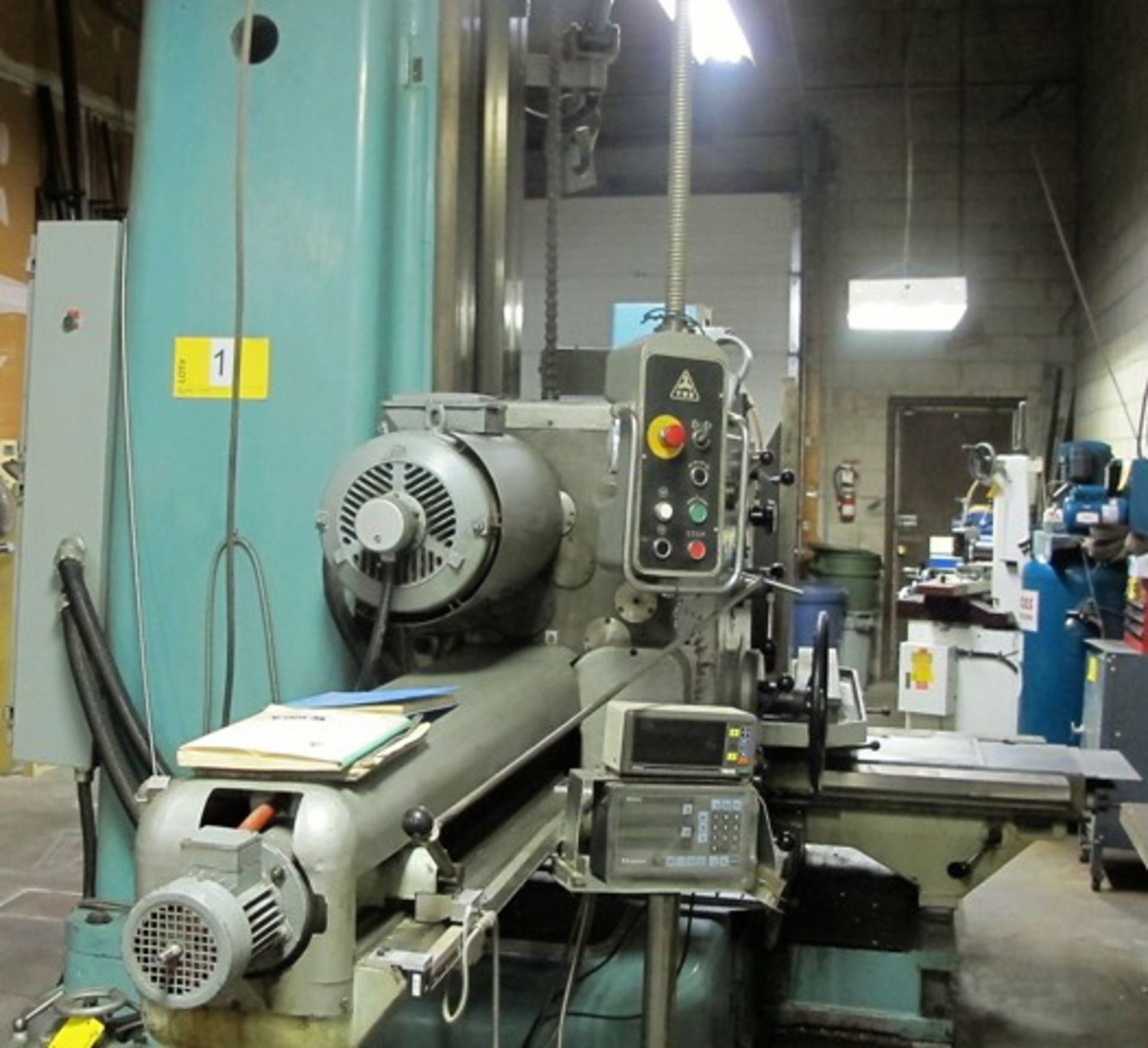 TOS MOD W100A TABLE TYPE HORIZONTAL BORING MILL W/TOS MOD FP40/100 AXIS ATTACHMENT, BORING BAR - Image 4 of 21