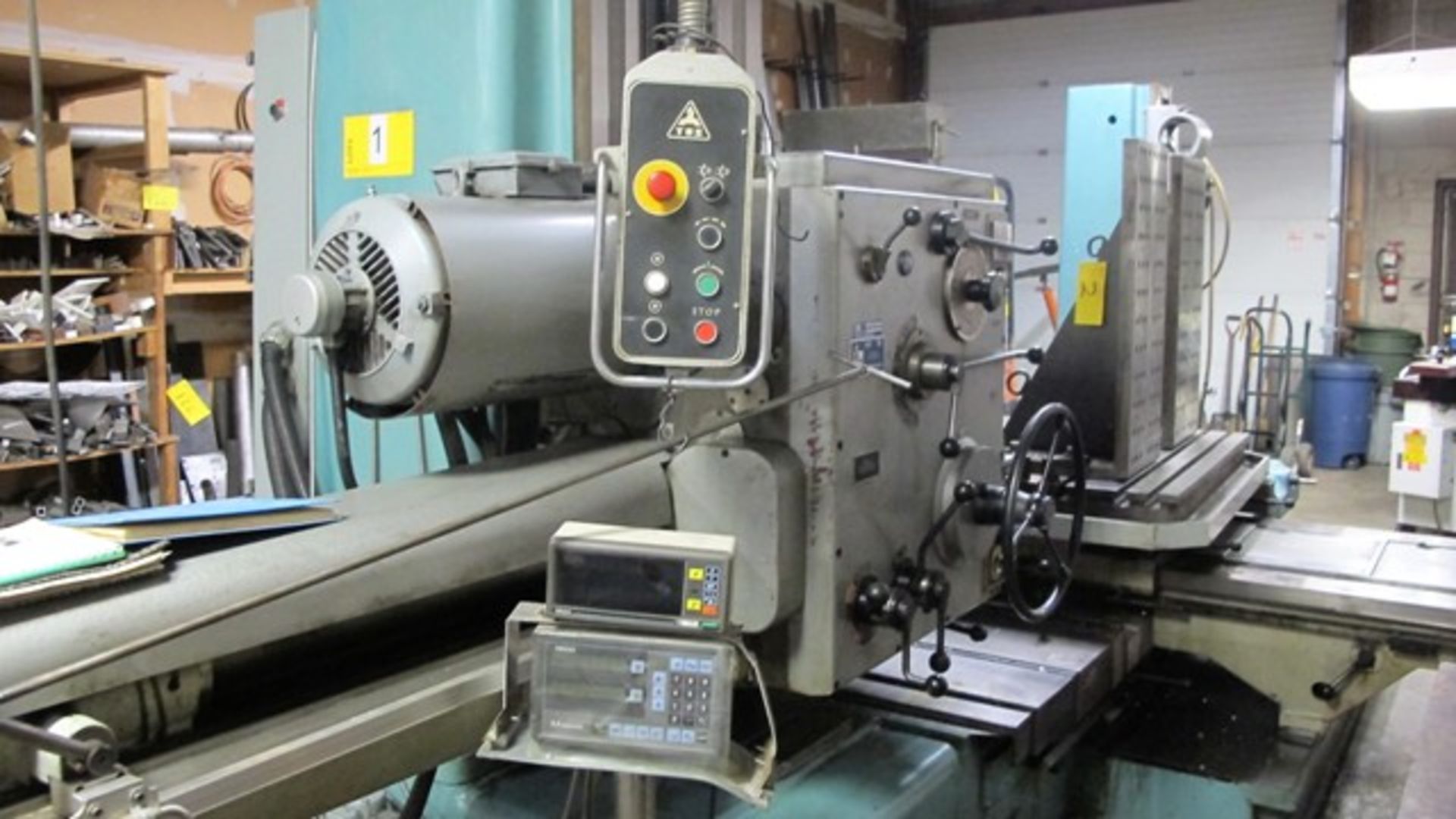 TOS MOD W100A TABLE TYPE HORIZONTAL BORING MILL W/TOS MOD FP40/100 AXIS ATTACHMENT, BORING BAR - Image 5 of 21