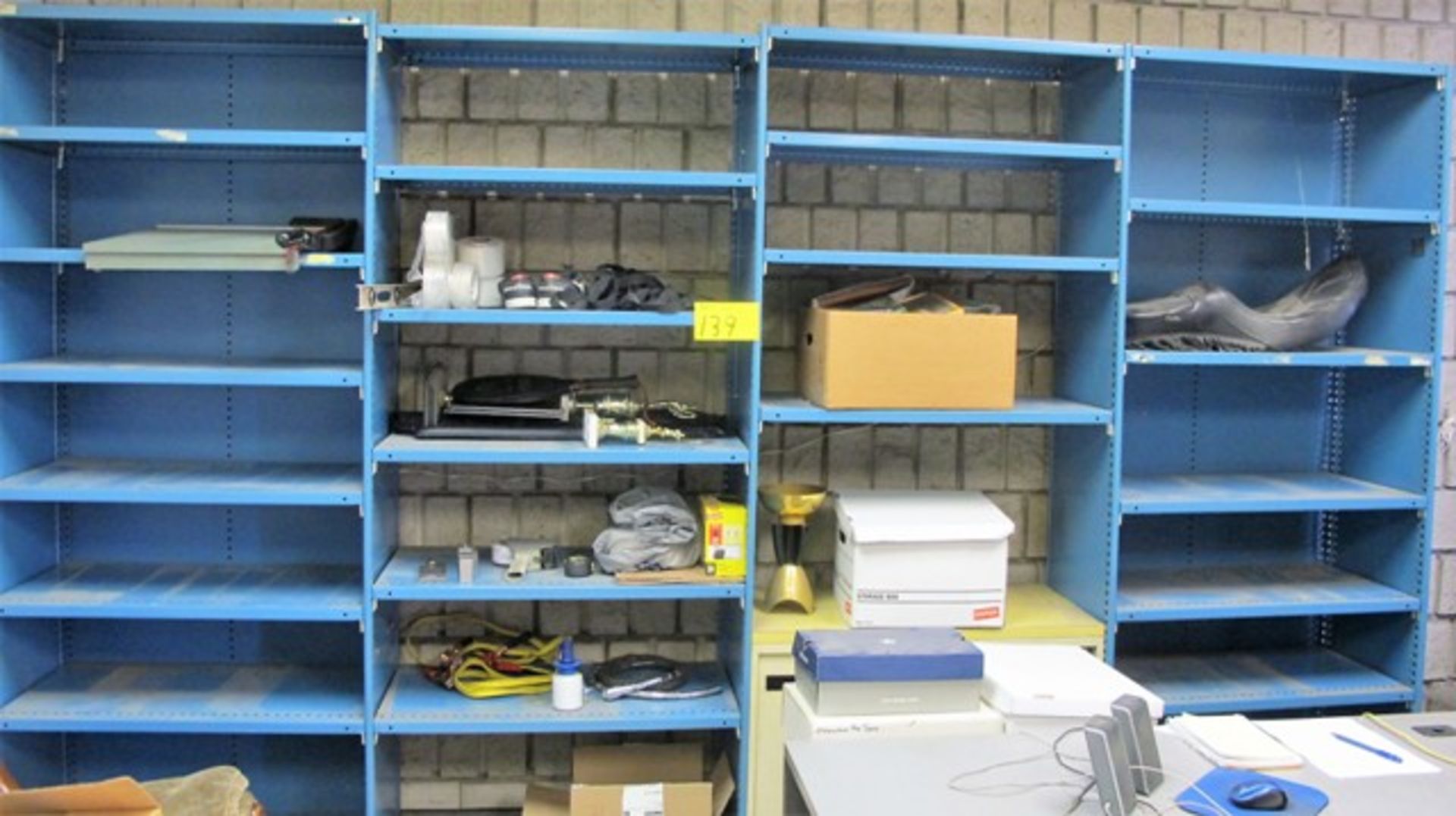 4 SECTIONS OF SHELVING