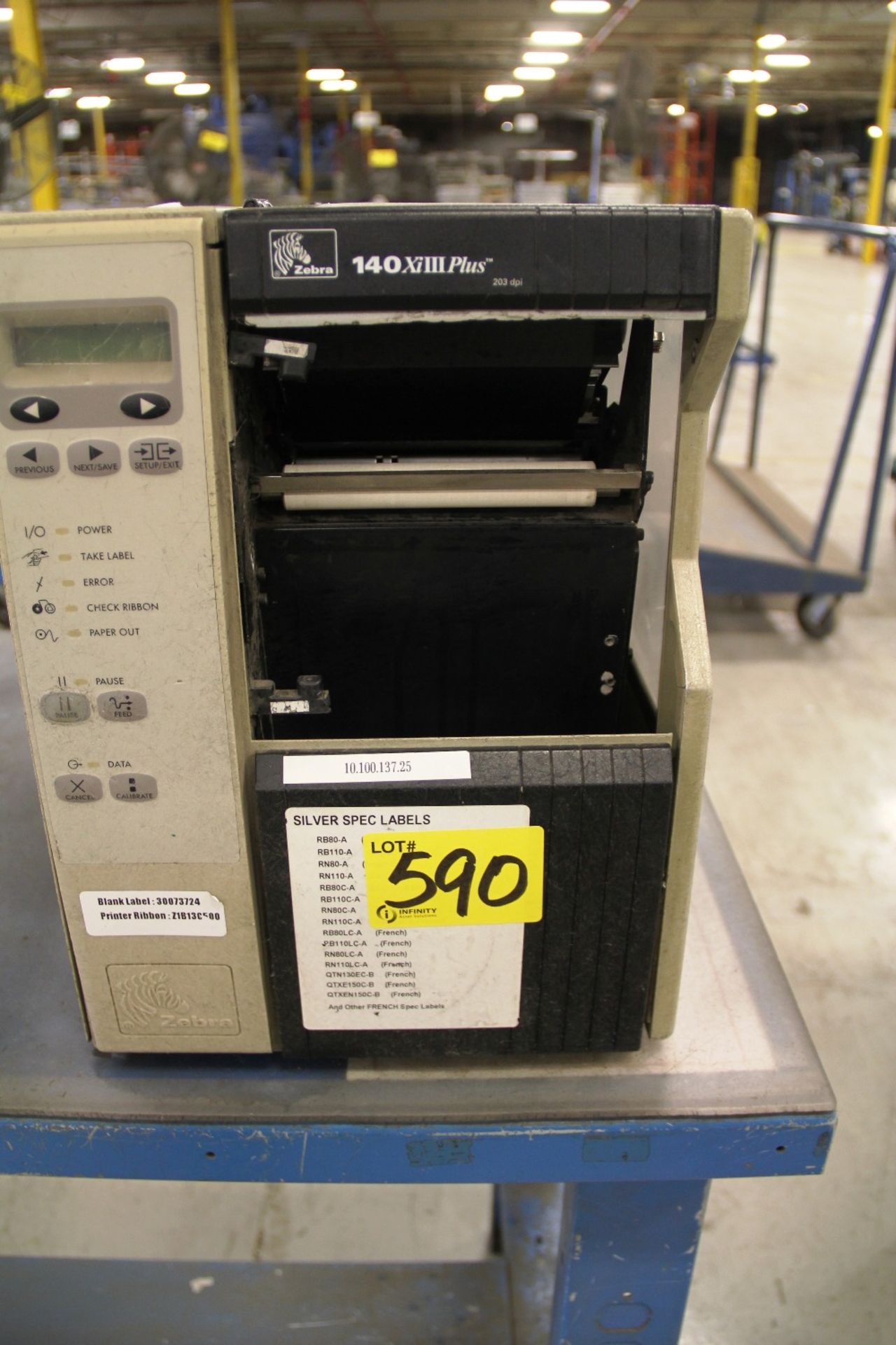 ZEBRA 140XI III PLUS LABEL PRINTER