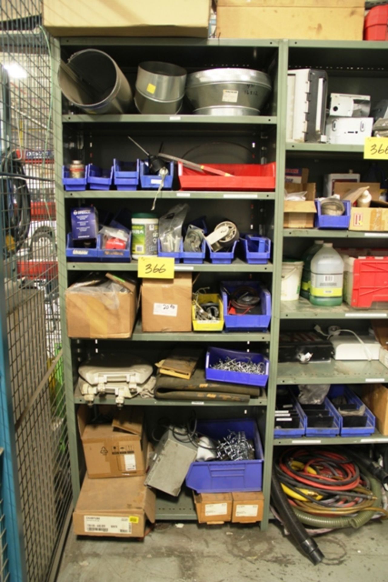 CONTENTS & 5 SECTIONS OF METAL SHELVING - Image 2 of 6