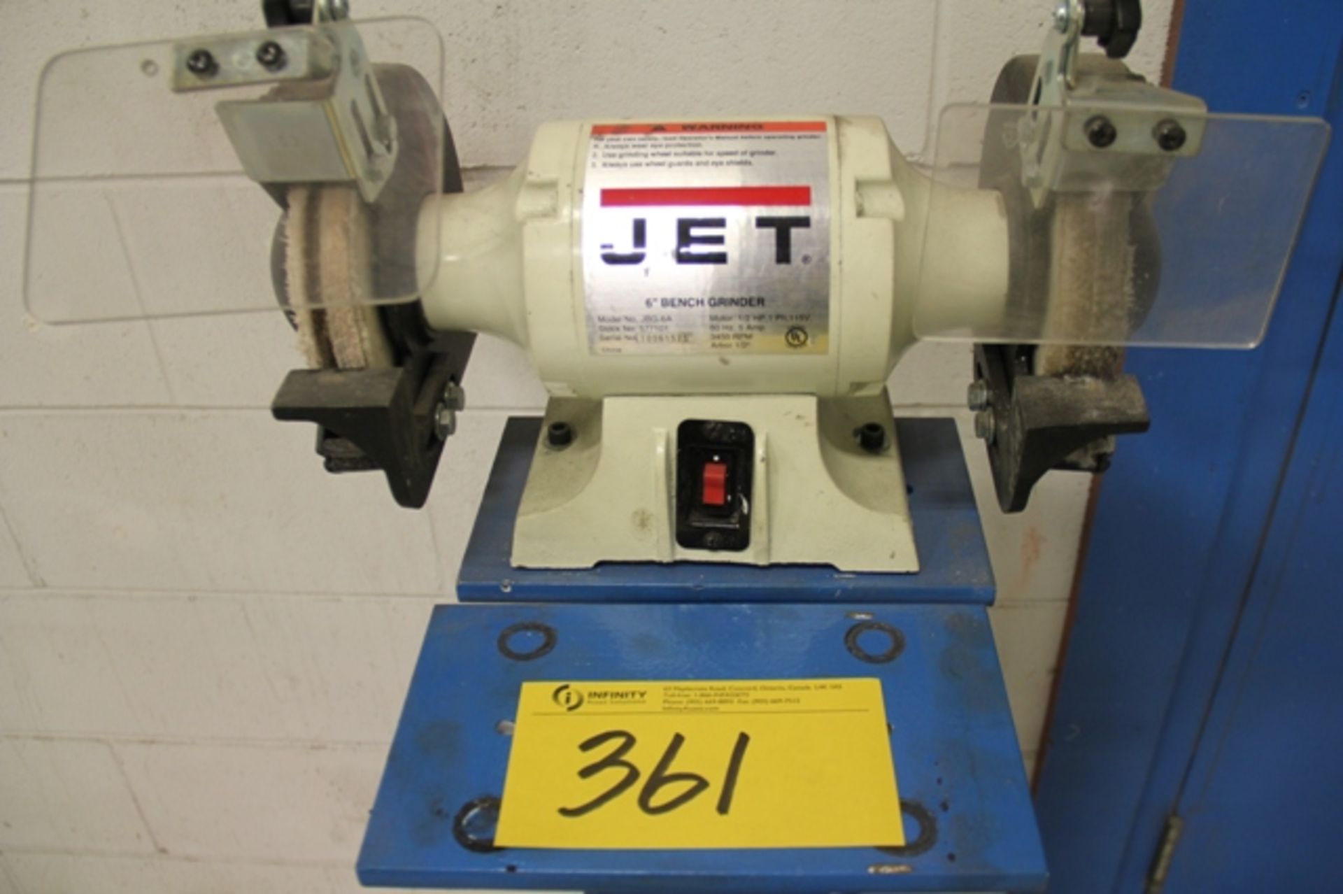 JET 6" BENCH GRINDER W/STAND - Image 2 of 2