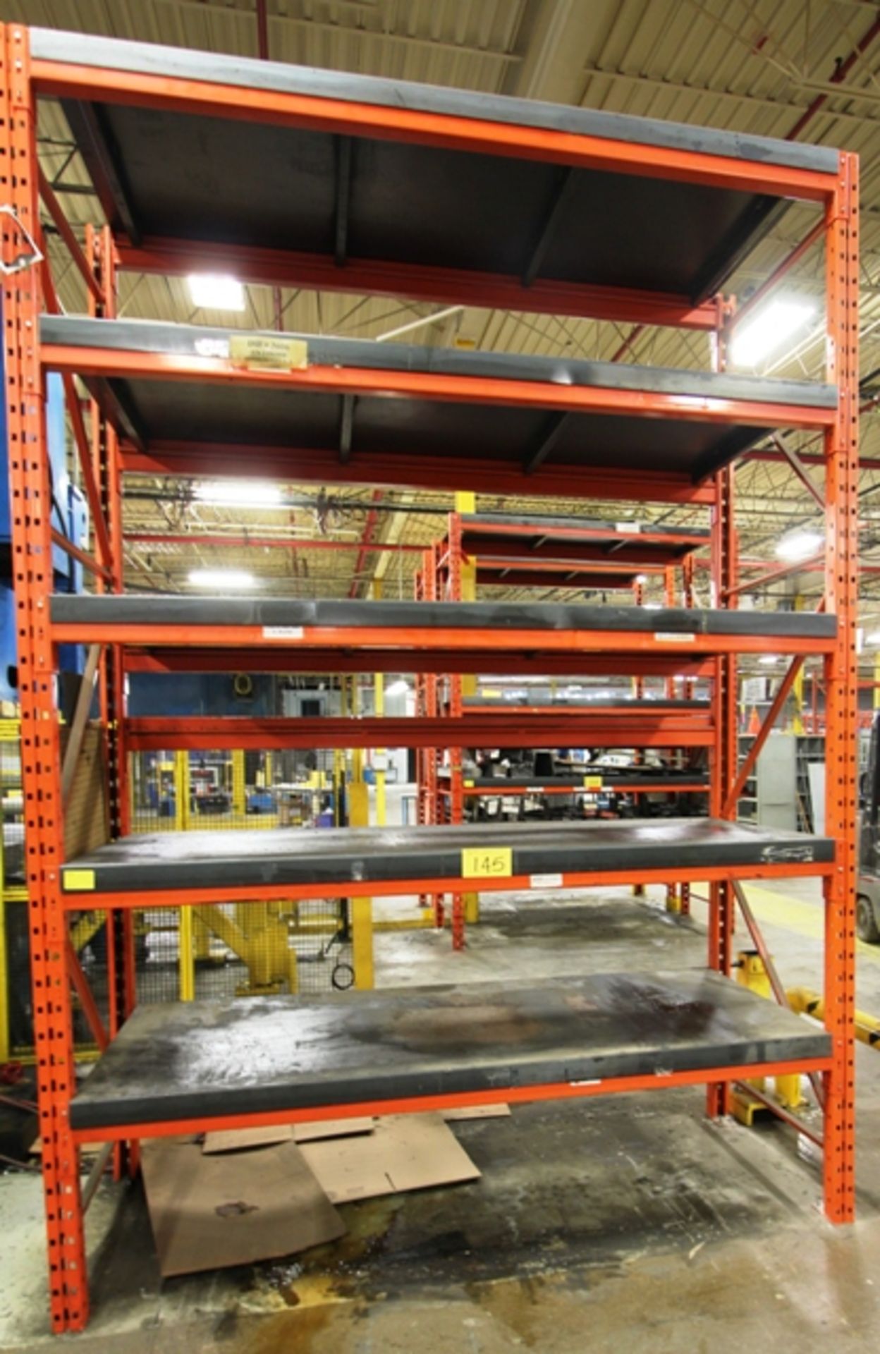 SECTION PALLET RACKING W/DIE STORAGE PLATES