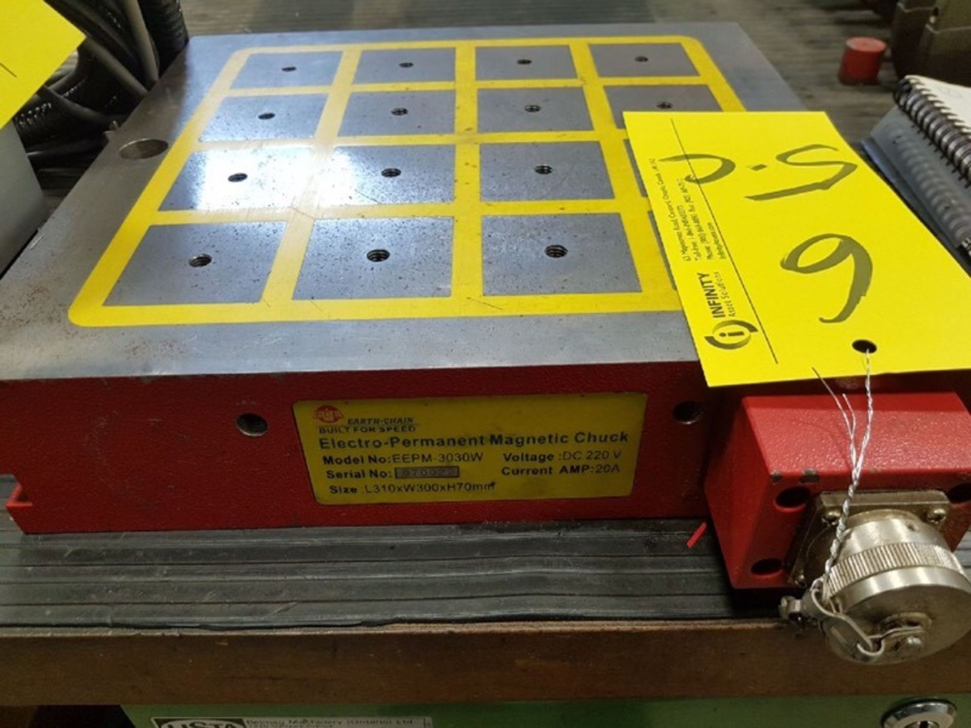 ELECTRO-PERMANENT EEPM-3030W 12"X12" APPROX. MAGNETIC CHUCK S/N: 070022 - Image 2 of 3