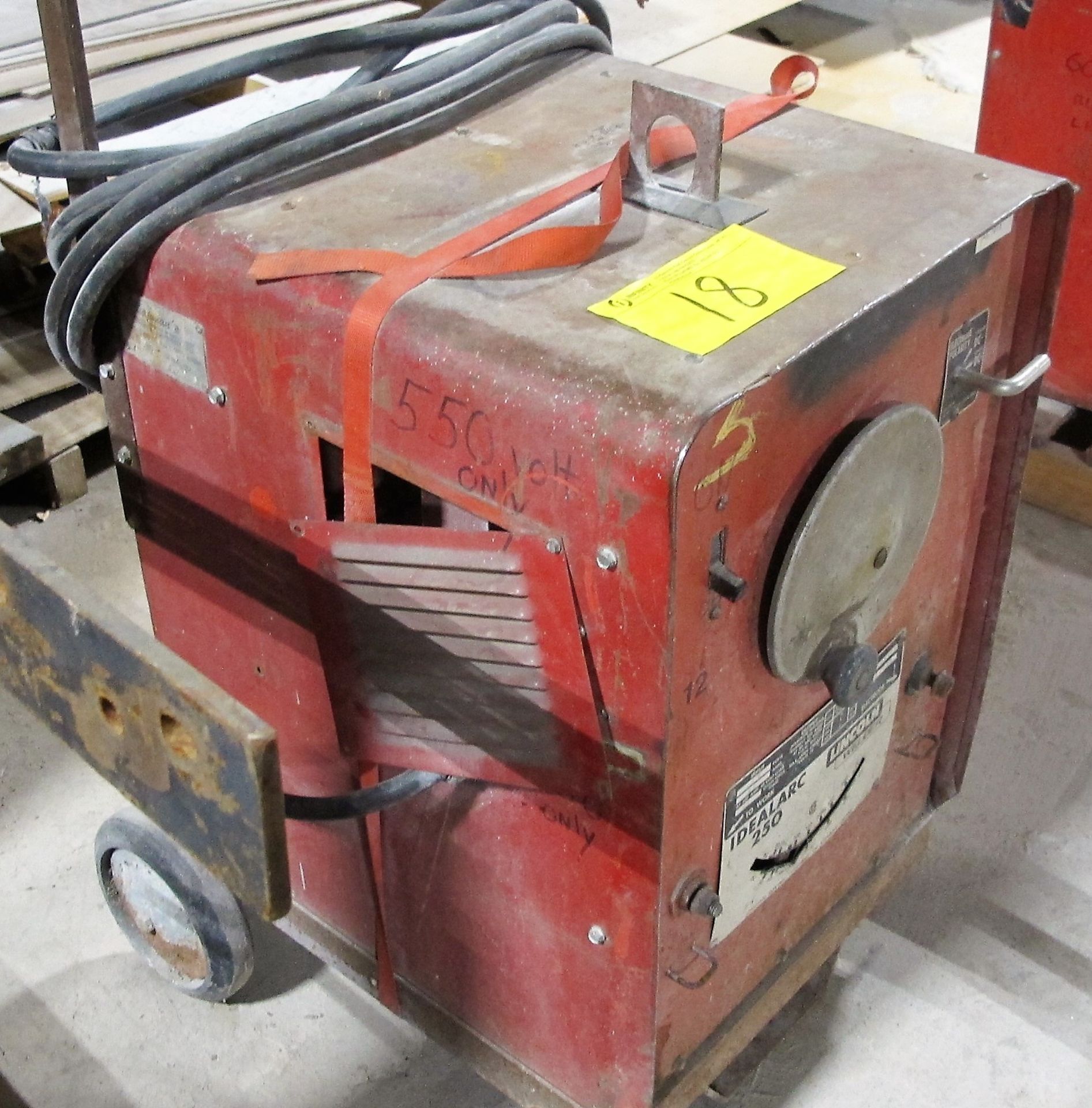 LINCOLN ELECTRIC IDEAL ARC 250 WELDER ON CART W/POWER CABLE, S/N 147048 - Image 2 of 4