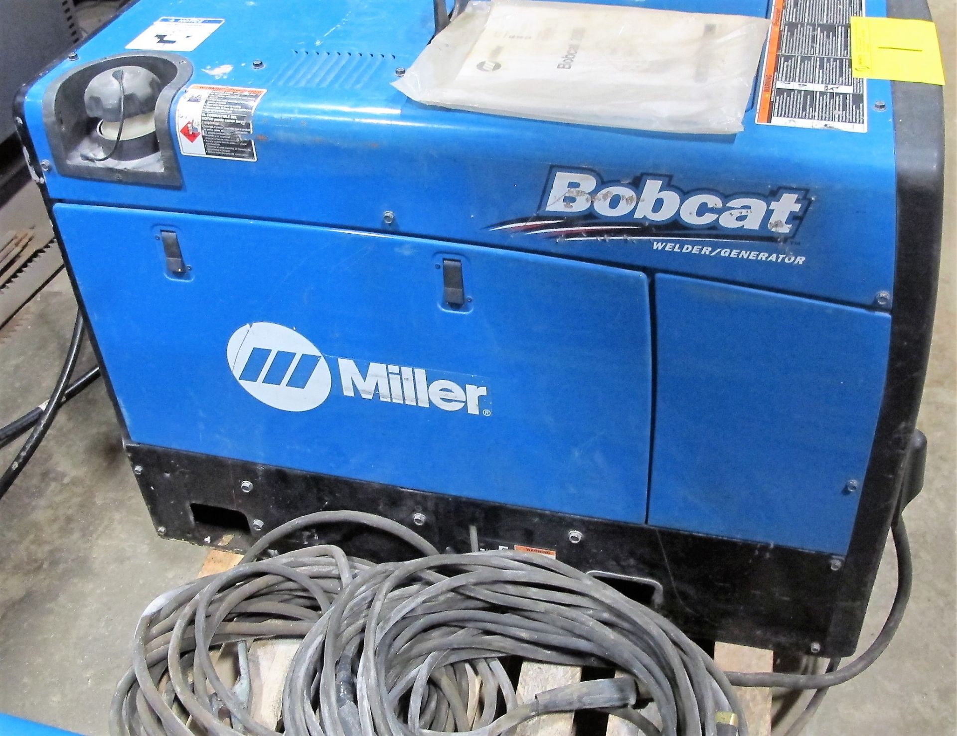 MILLER BOBCAT, 250 EFI, AC/DC WELDER, 12000 VOLT GENERATOR, GAS POWERED, S/N MF110848R W/CABLES - Image 2 of 3