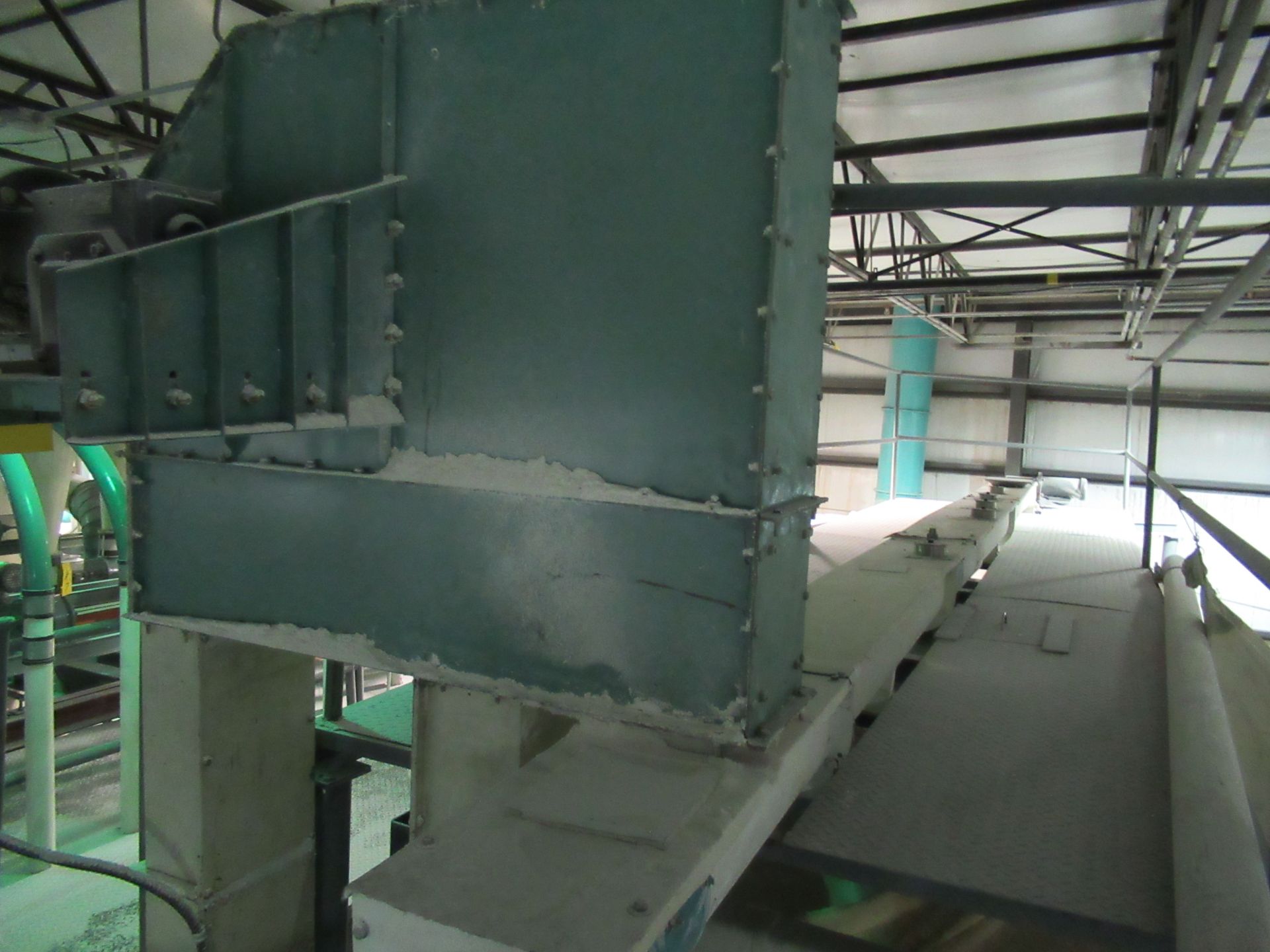 INDOPOL BUCKET ELEVATOR, 7" BUCKET X 26' APPROX. VERTICAL CONVEYOR ELEVATOR SYSTEM W/2 HP GEAR - Image 3 of 3