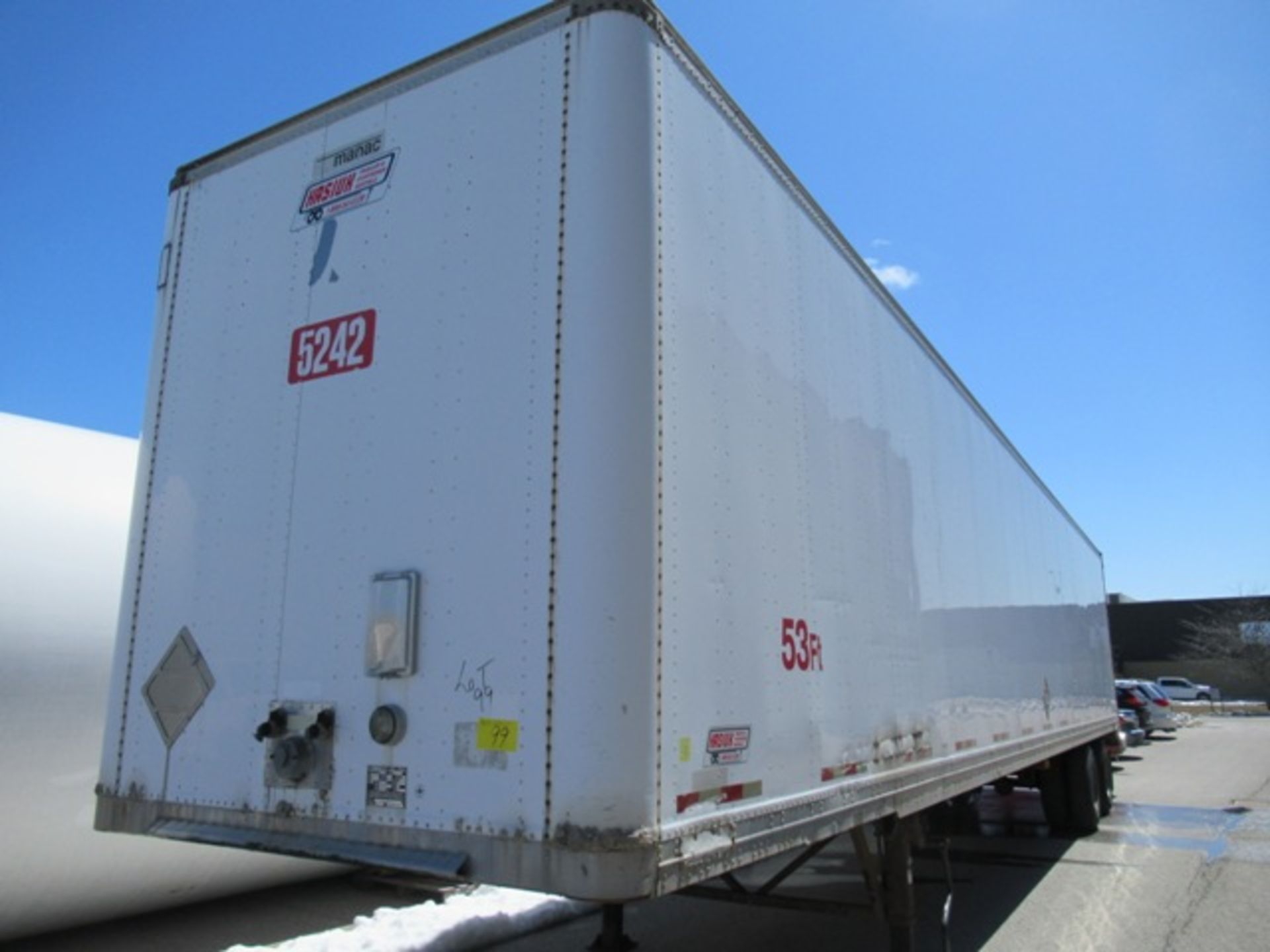 1998 MANAC 53' VAN TRAILER VIN #: 2M59216114W7049217, #5242