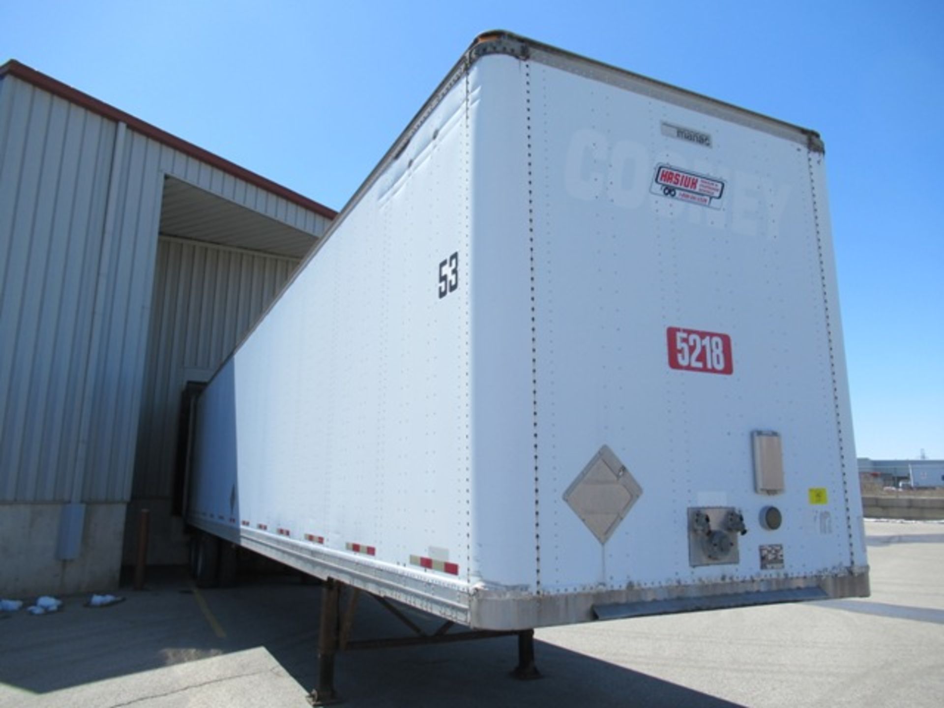 1998 MANAC 53' VAN TRAILER VIN #: 2M5921615W7049193, #5218