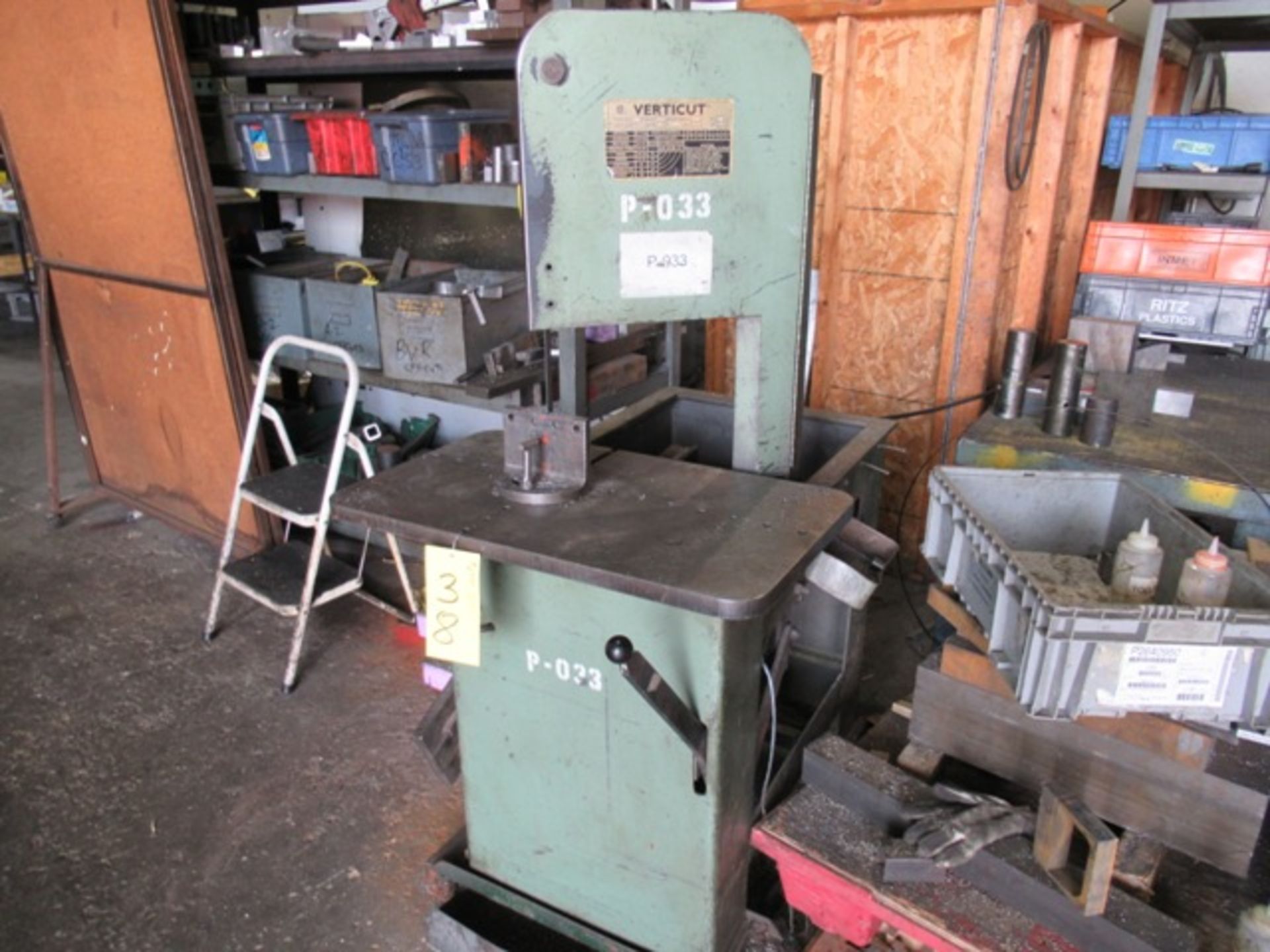 VERTICUT 115 ROLL-ING BAND SAW, SN 2886