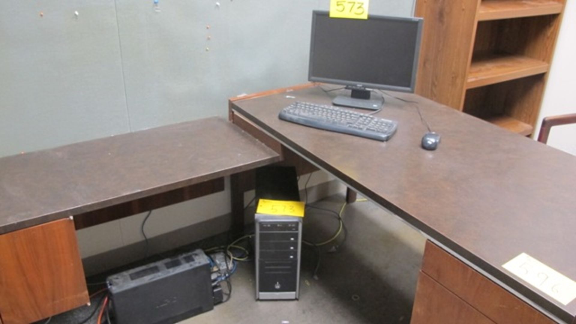 COMPUTER, MONITOR, KEYBOARD, MOUSE, APC POWER SUPPY AND HP LASERJET 8000N PRINTER