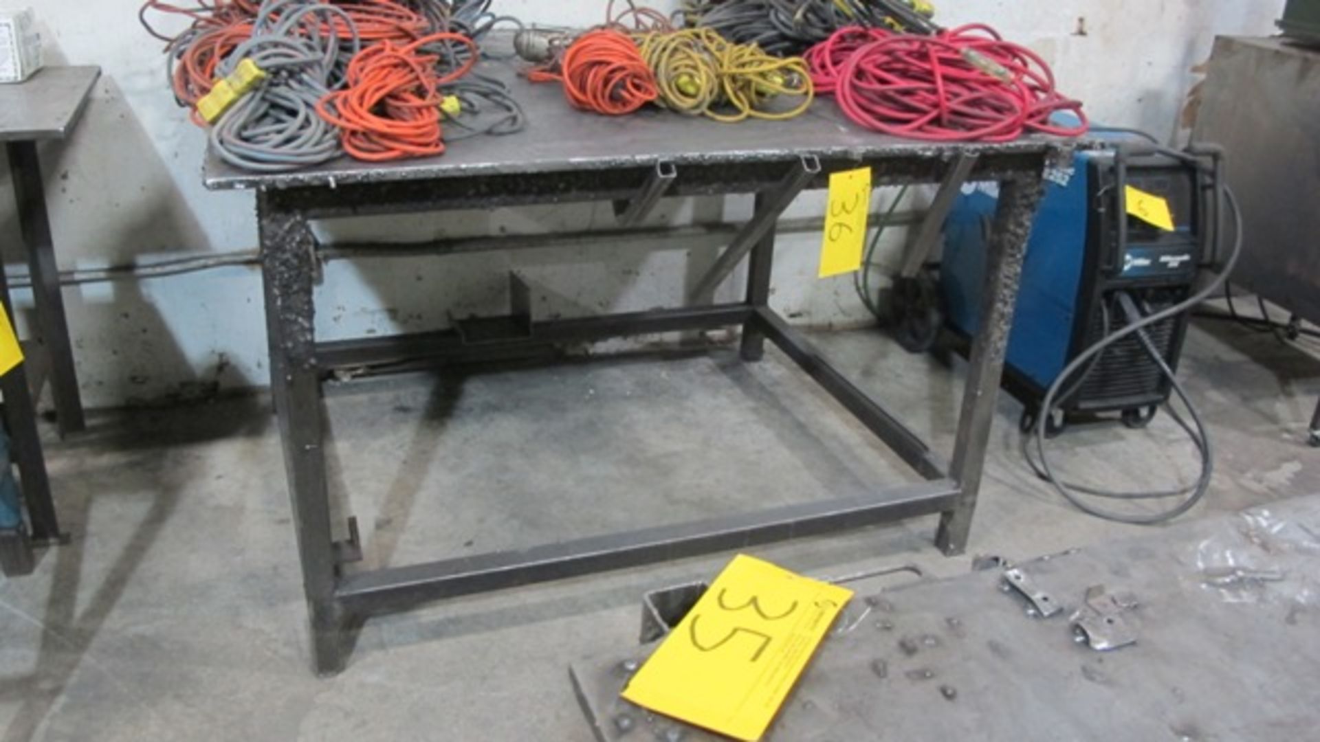 STEEL WELDING TABLE, 48" X 60", 3/8" PLATE TOP