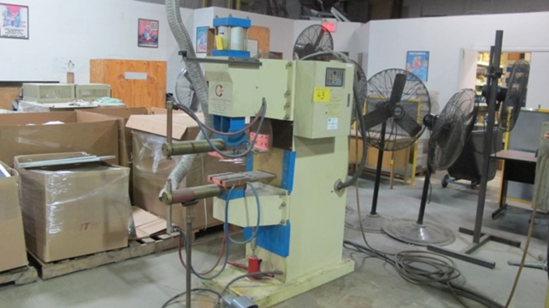 HERON A.C. SPOT WELDER, 100 KVA, 20"W, 8" - 14" THROAT, TE90 MARK II CONTROL, MACHINE TYPE - Image 2 of 3