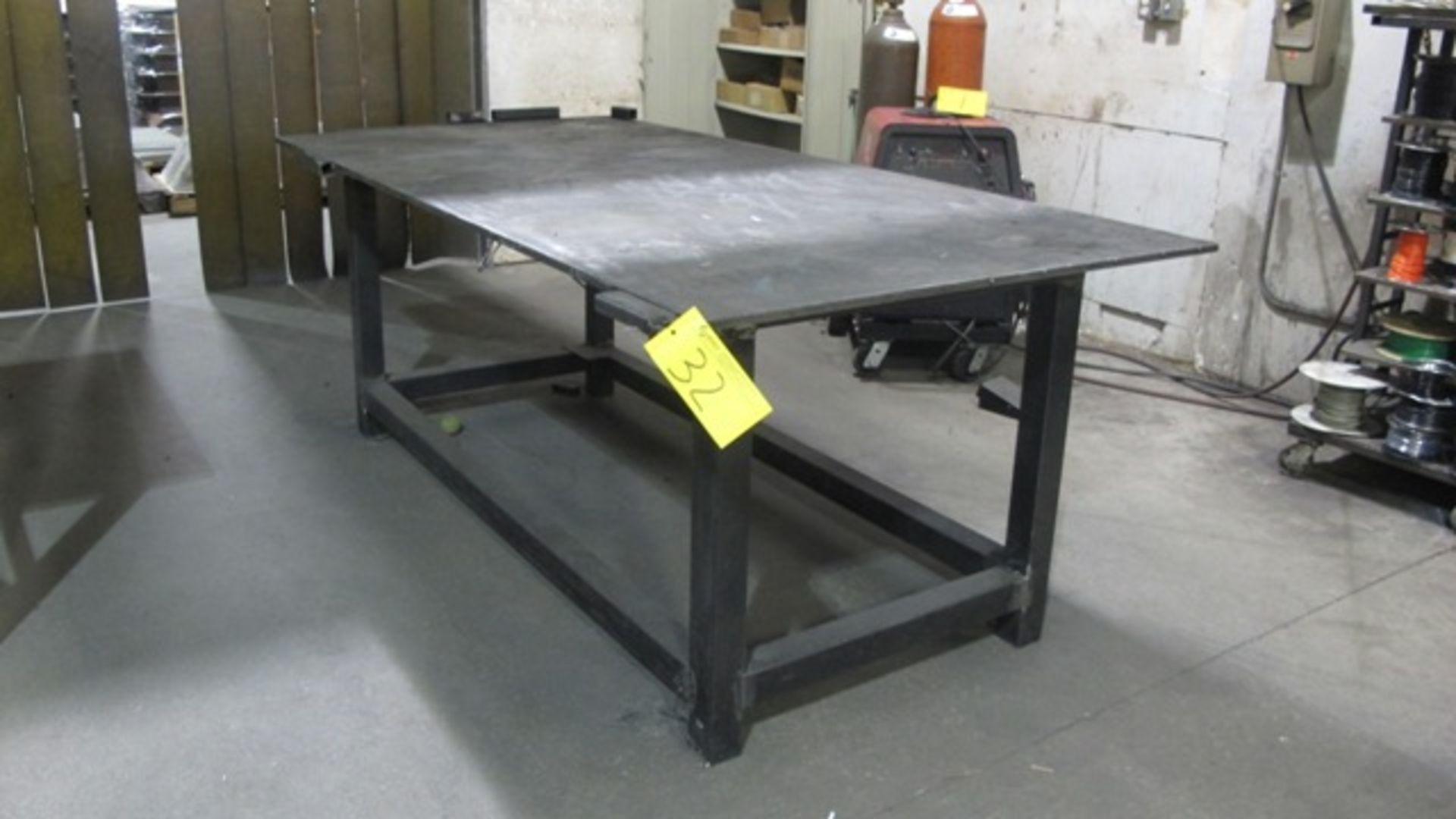 STEEL WELDING TABLE, 4' X 8' 2", 5/8" PLATE TOP