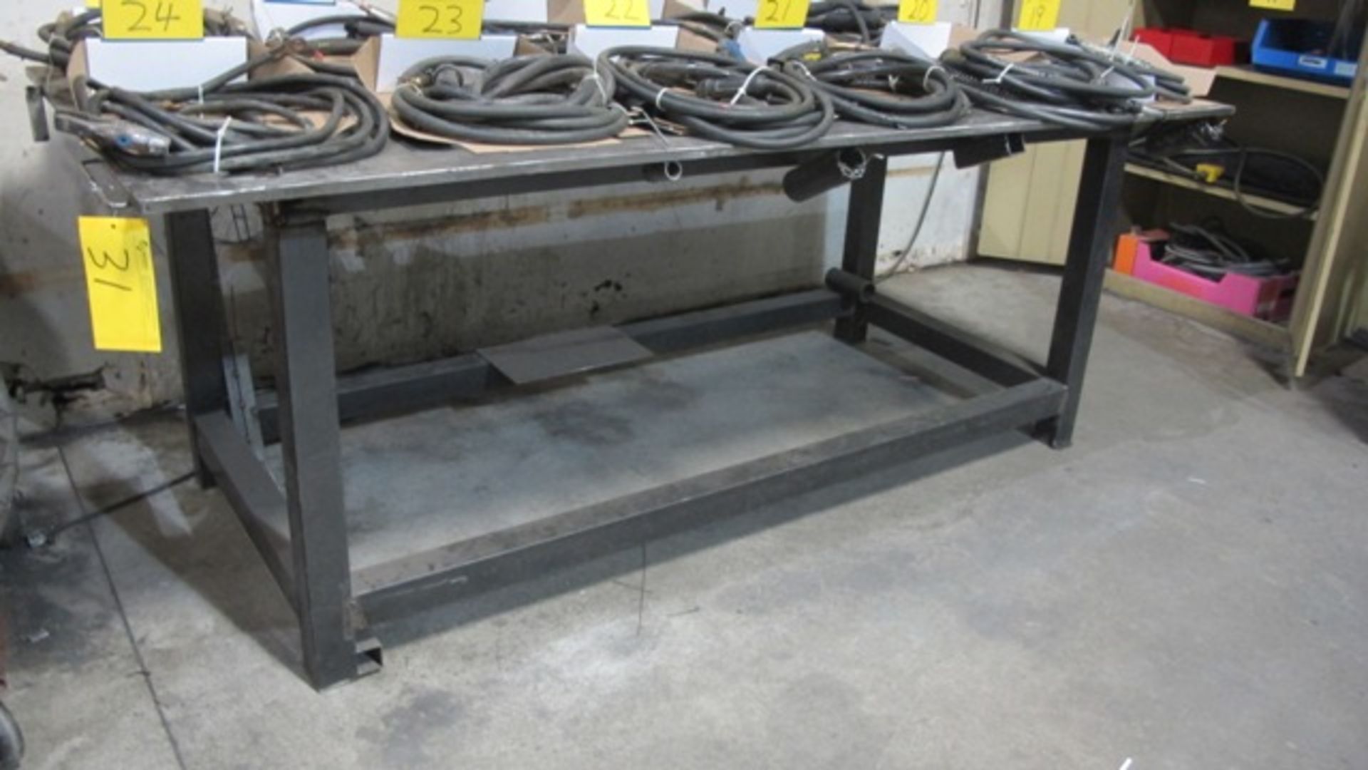 STEEL WELDING TABLE, 4' X 8', 3/4" PLATE TOP