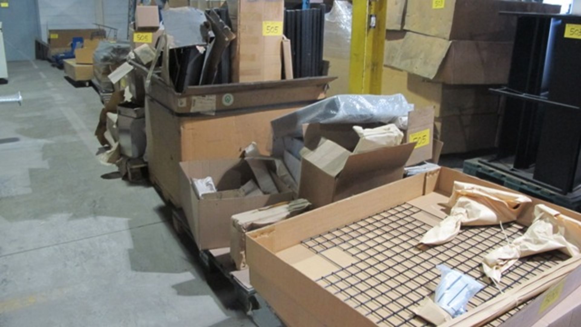 11 PALLETS OF FABRICATED METAL DISPLAY COMPONENTS