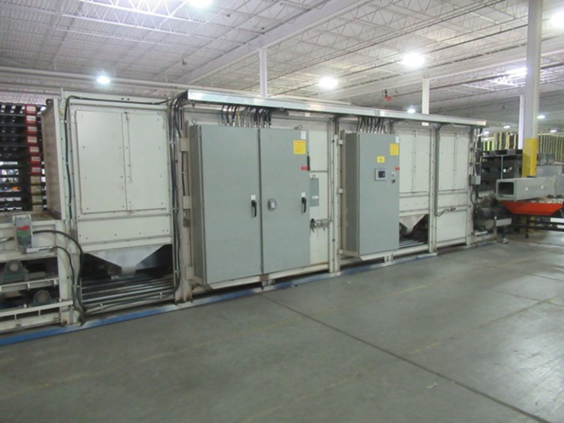 INE 48' X 30' LONG FLOW THROUGH CURING OVEN, 3/60/600 VOLTS, 29.5 HP, 10KW LANGES + MOTOR, ENCLOSURE - Image 2 of 7