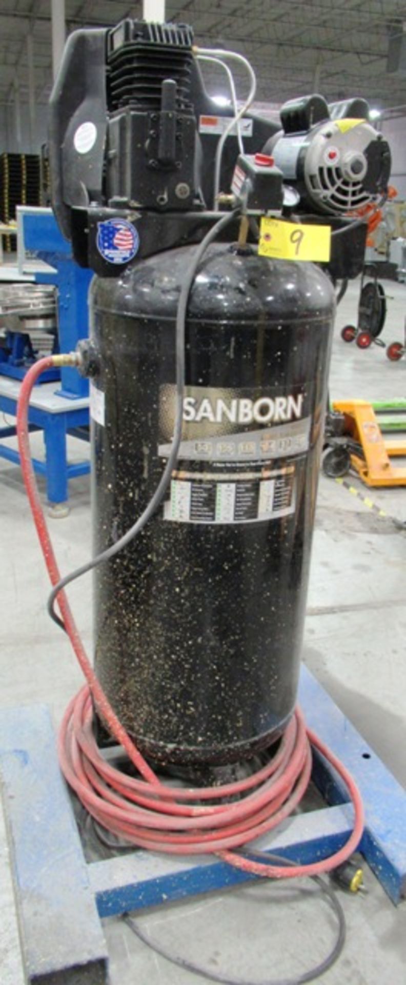 SANBORN SL3706056 AIR COMPRESSOR, 3.7 HP, 230 VOLTS, S/N SN1303108S2813317