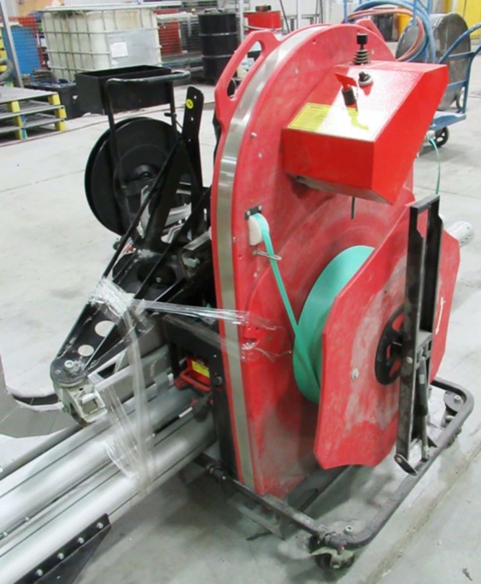 ERGOSTRAP 725E STRAPPING MACHINE C/W OVERHEAD TUBING, S/N 1214CM47/3104 - Image 2 of 3