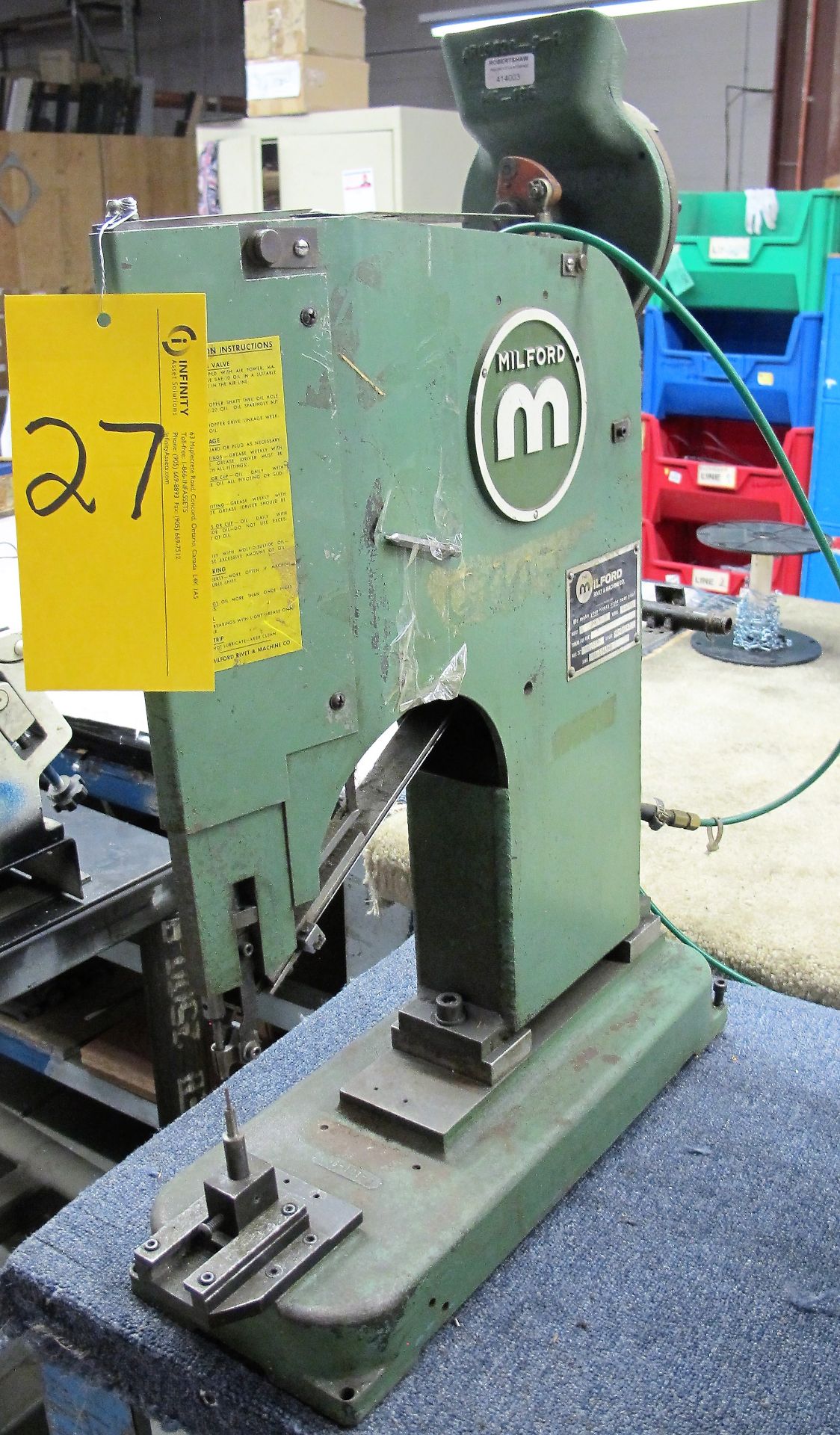 MILFORD 56 RIVETTING MACHINE, S/N 1105