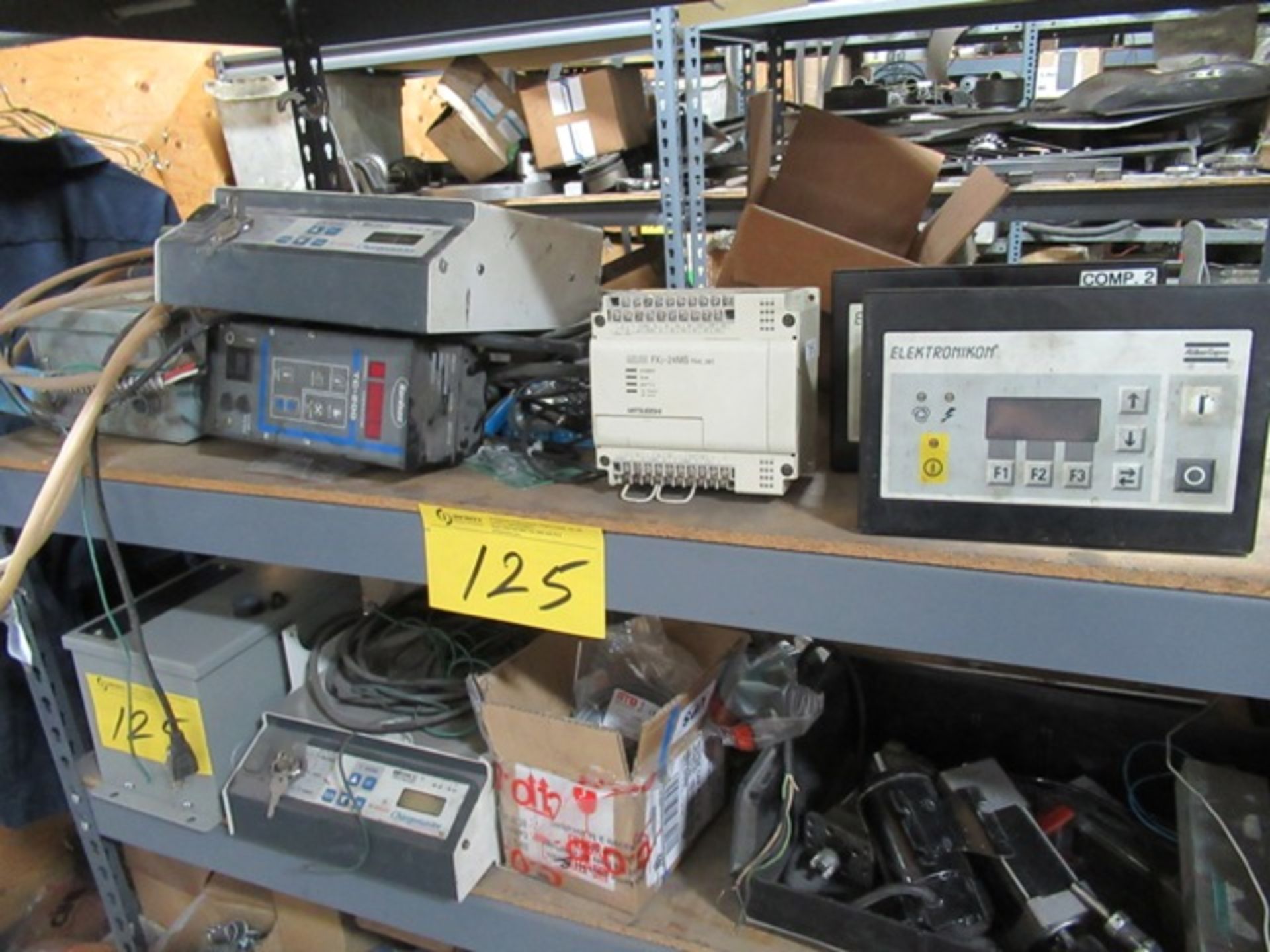 LOT ASST. ELECTRICAL GFC POWER SUPPLY, SIMCO CHARGEMASTER, CONTROLS, ETC. W/SHELF - Image 2 of 4