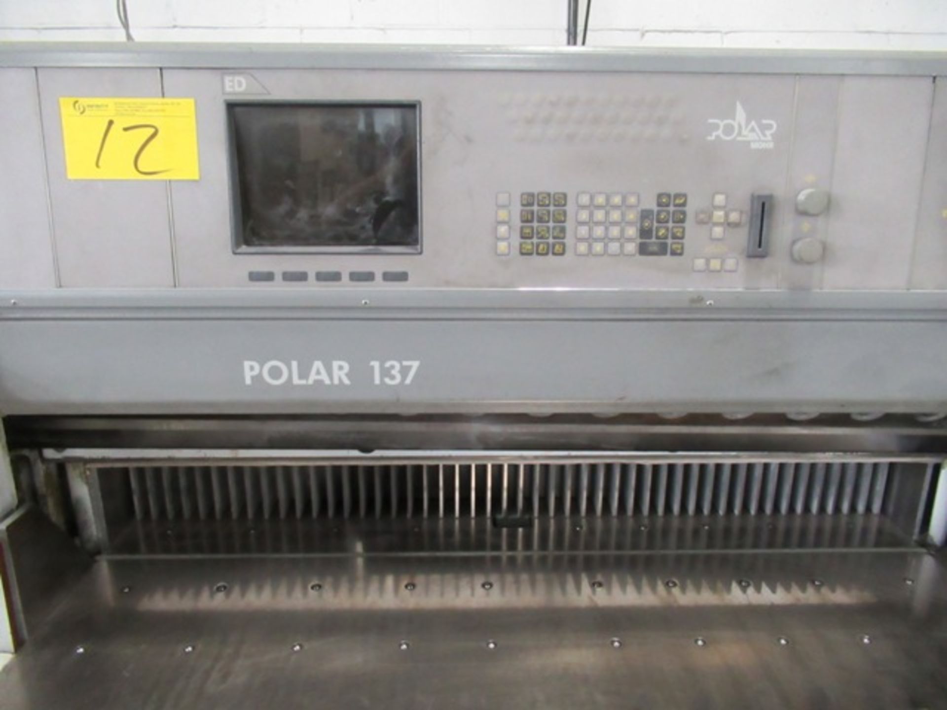 2000 POLAR 137ED 54" PROGRAMMABLE PAPER CUTTER W/DIGITAL CONTROLS, 2-P1 39.5" X 39.5" AIR SIDE - Image 2 of 5