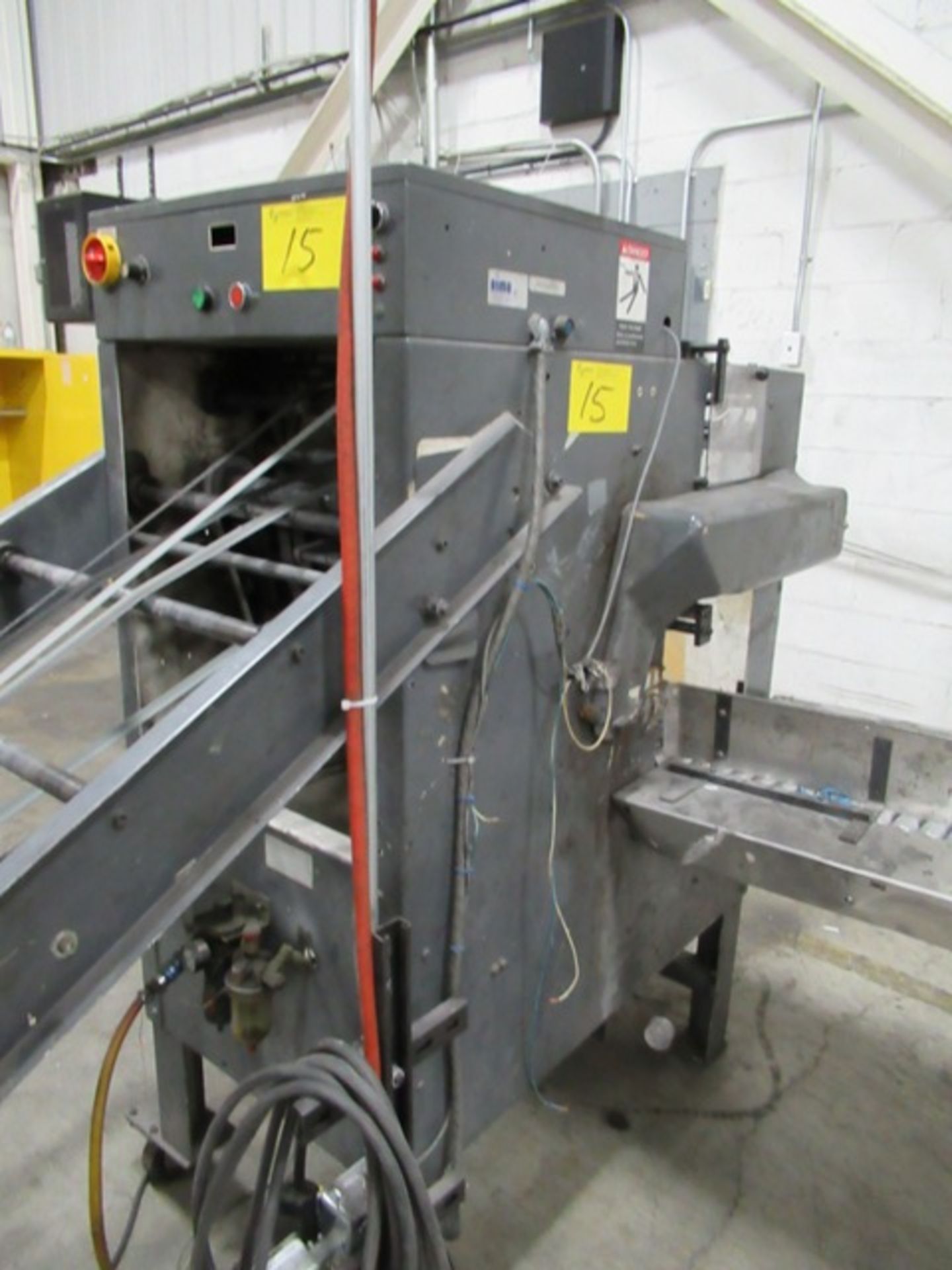MAIL INSPECTION ASSEMBLY LINE W/RIMA RS-10 STACKER, S/N 816, POWERBELT 12" X 8' POWERED BELT - Image 3 of 4