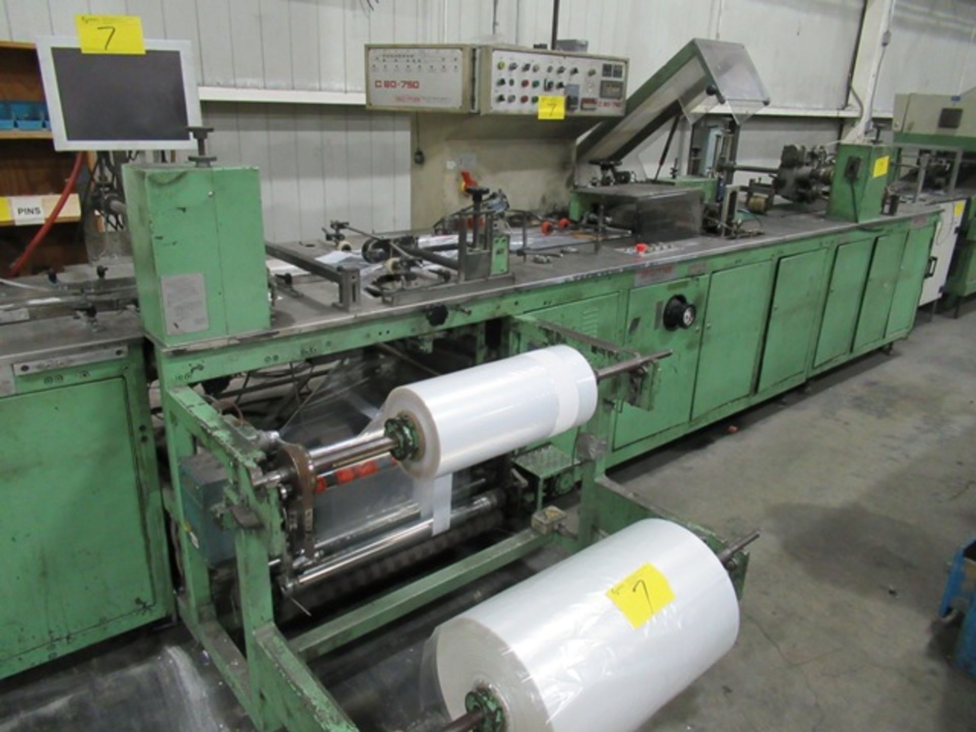 SITMA C80-750 SERIES 33 POLYBAGGING LINE, S/N 850 W/SITMA 835 AF3 CONTINUOUS FEEDER, 565 SHUTTLE - Image 4 of 13