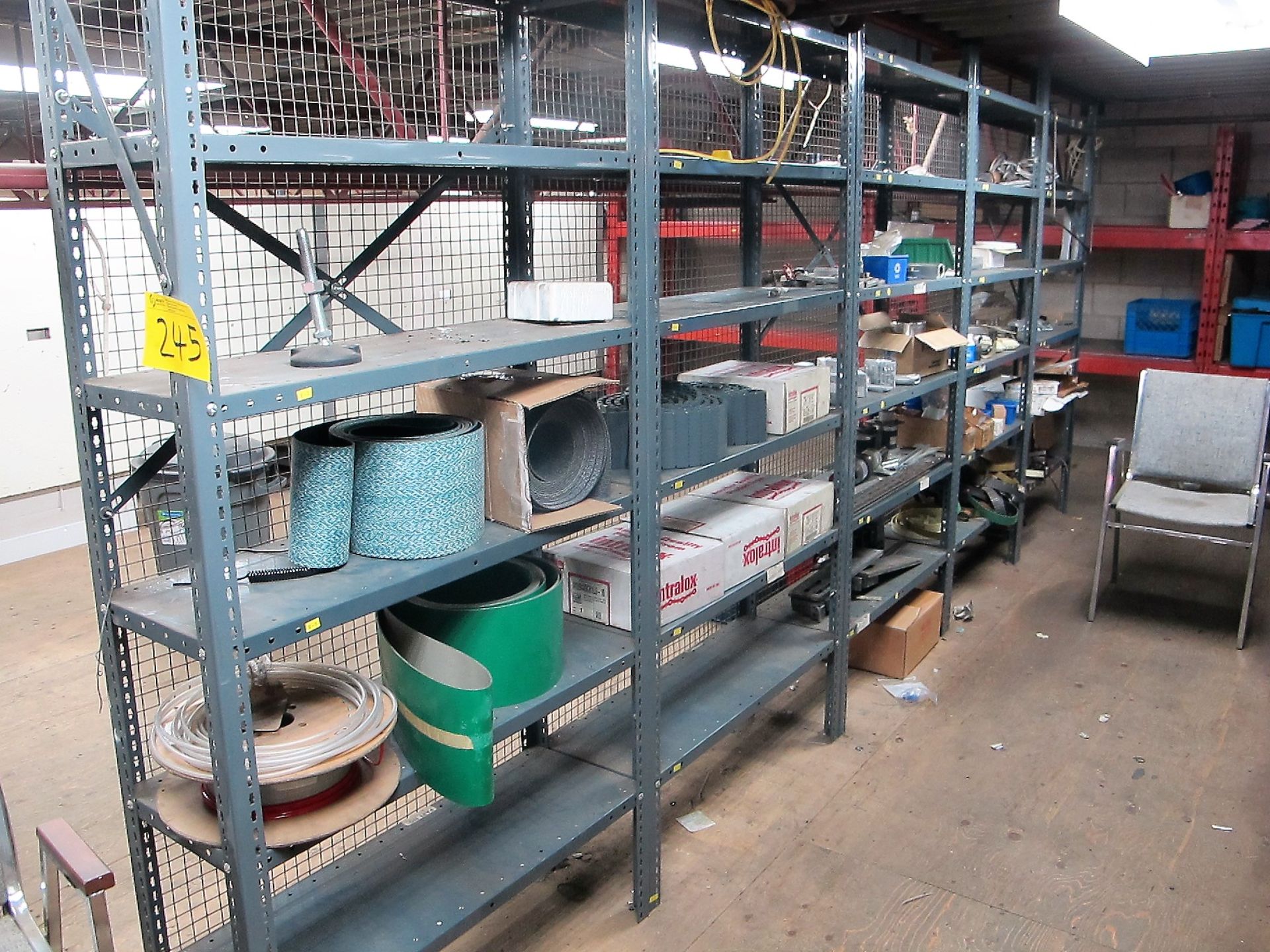 10 SECTIONS OF METAL RACKING W/HARDWARE CONTENTS - Image 2 of 3