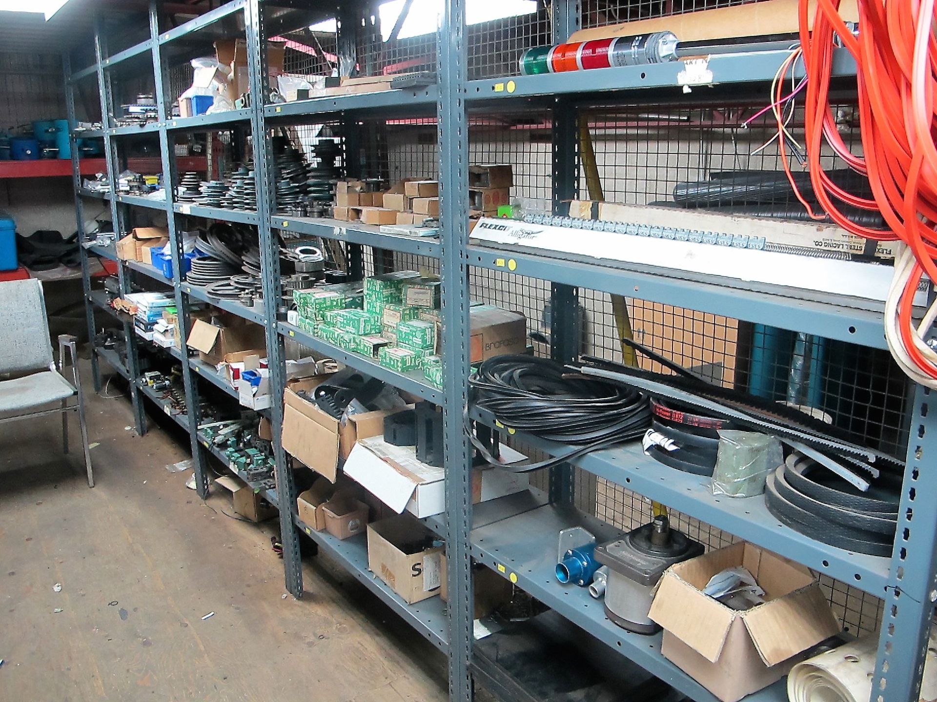 10 SECTIONS OF METAL RACKING W/HARDWARE CONTENTS - Image 3 of 3