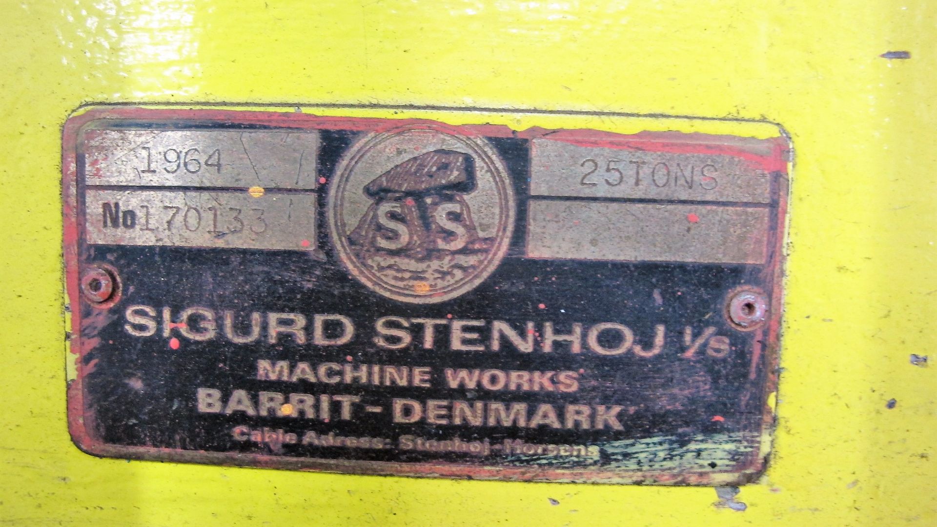 SIGURD STENHOT 25 TON SHOP PRESS - Image 2 of 3