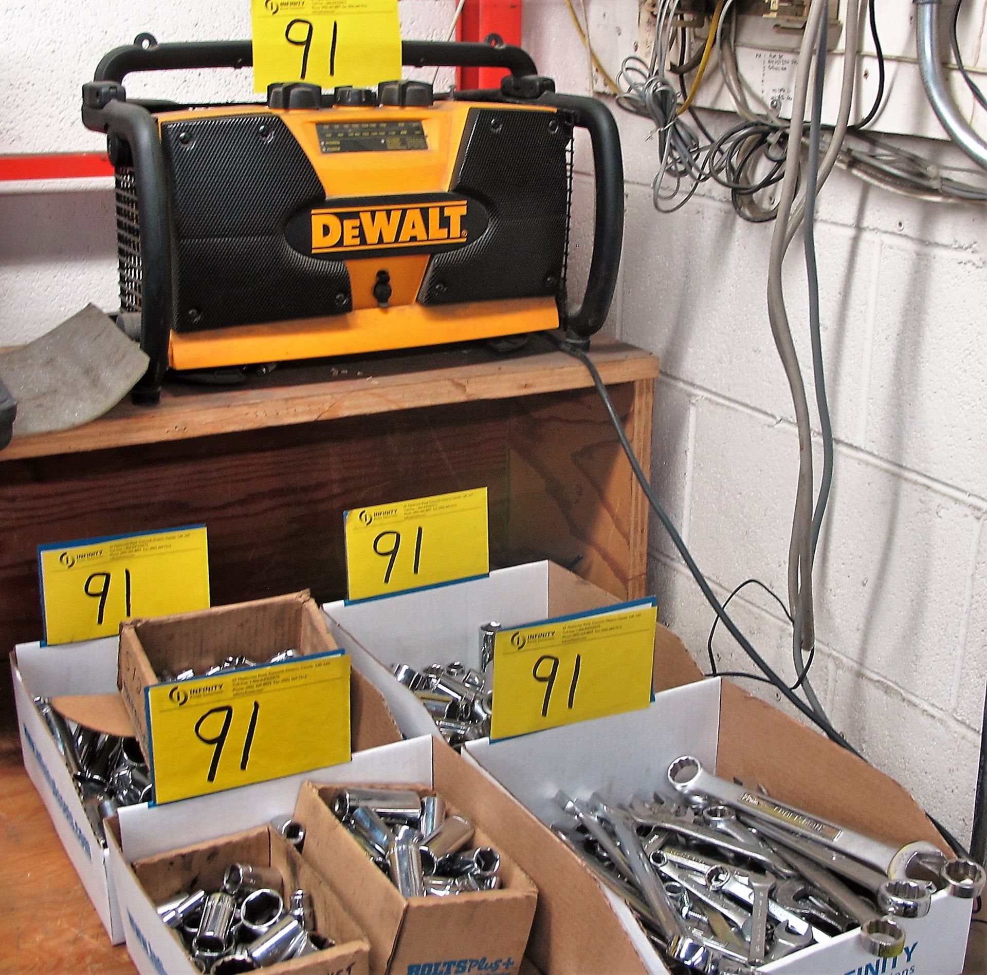 SOCKETS, CRAFTSMAN WRENCHES AND DEWALT RADIO