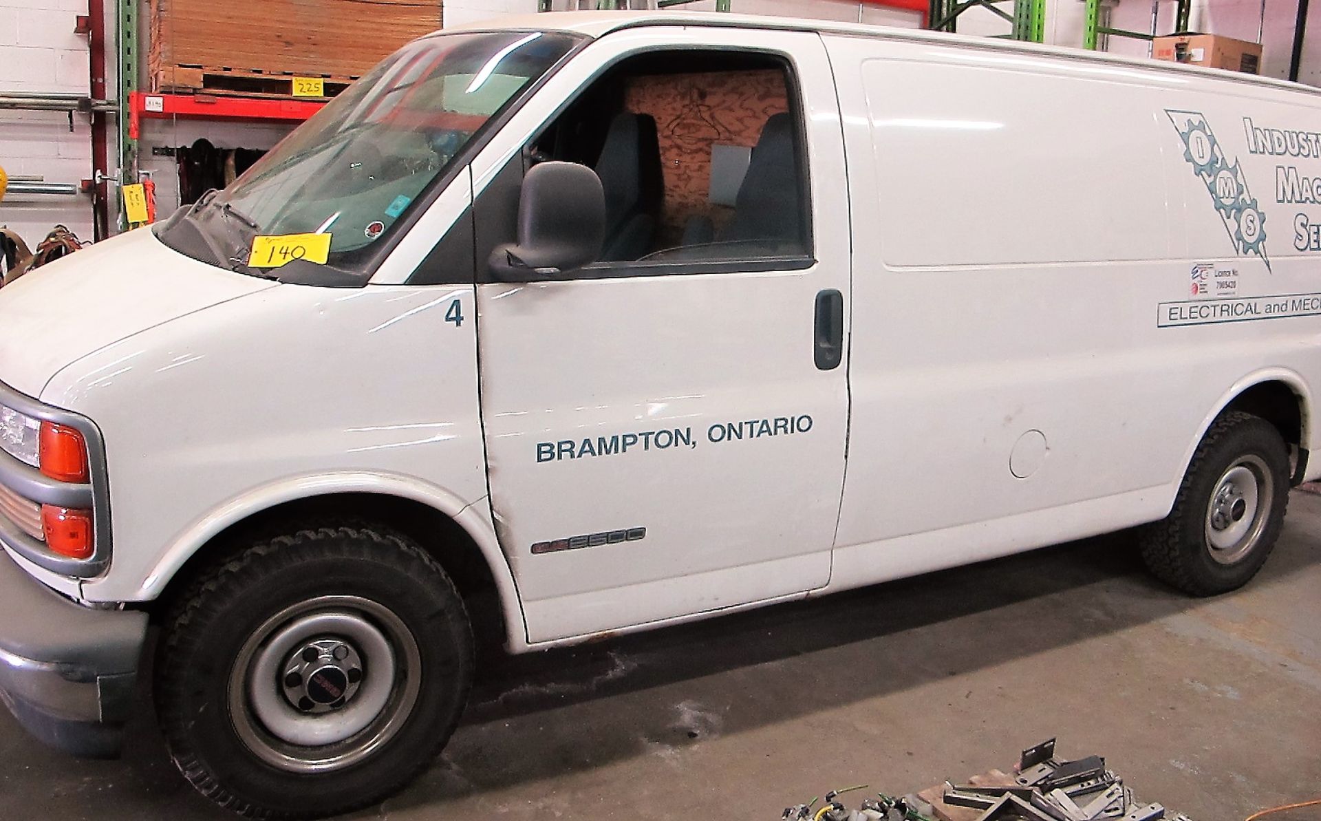 1999 GMS 2500 UTILITY VAN, VIN 1GTFG25M4Y1102615 (NO TRANSMISSION, NO DRIVE SHAFT)