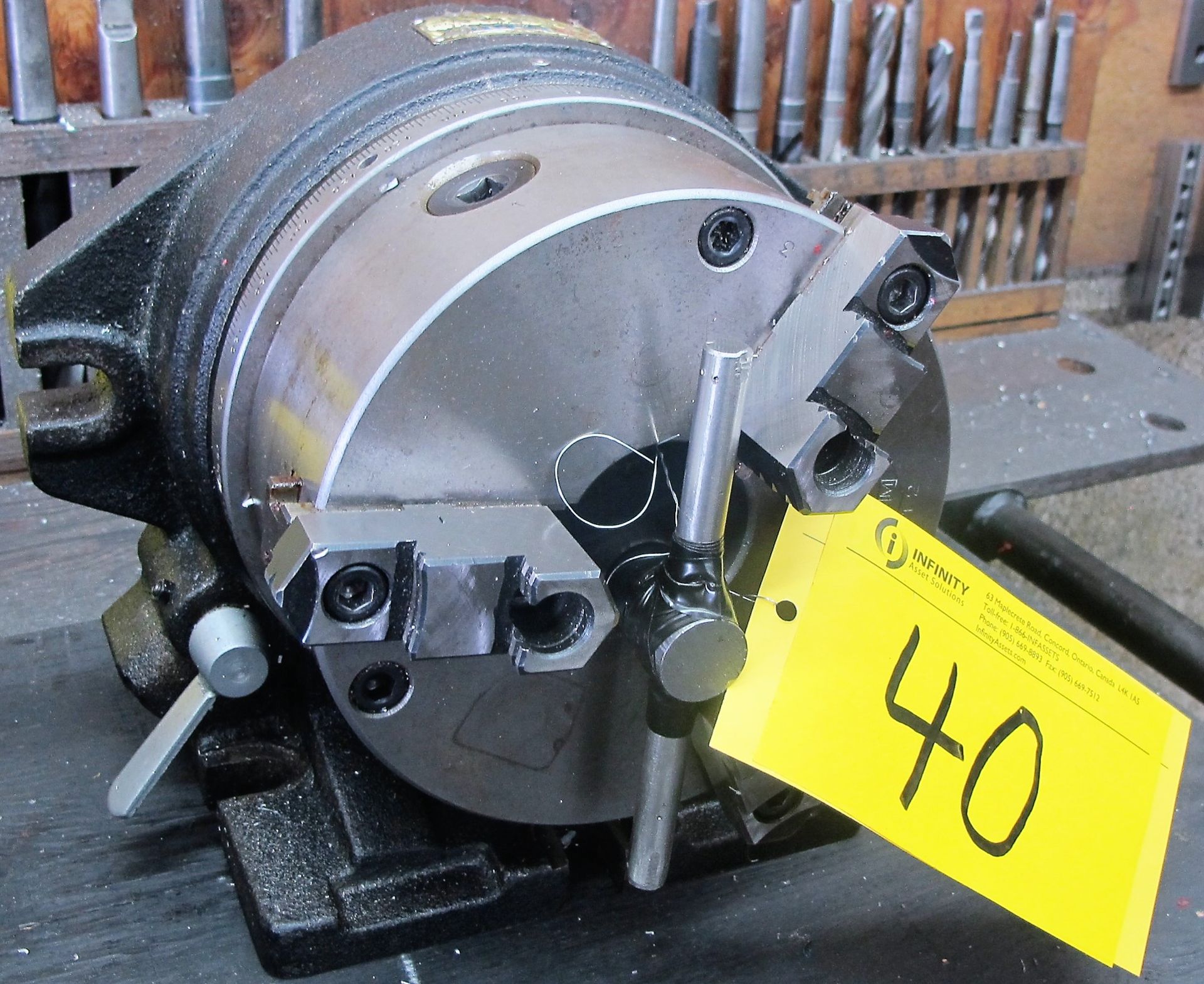 VERTEX ROTARY TABLE W/8", 3 JAW CHUCK