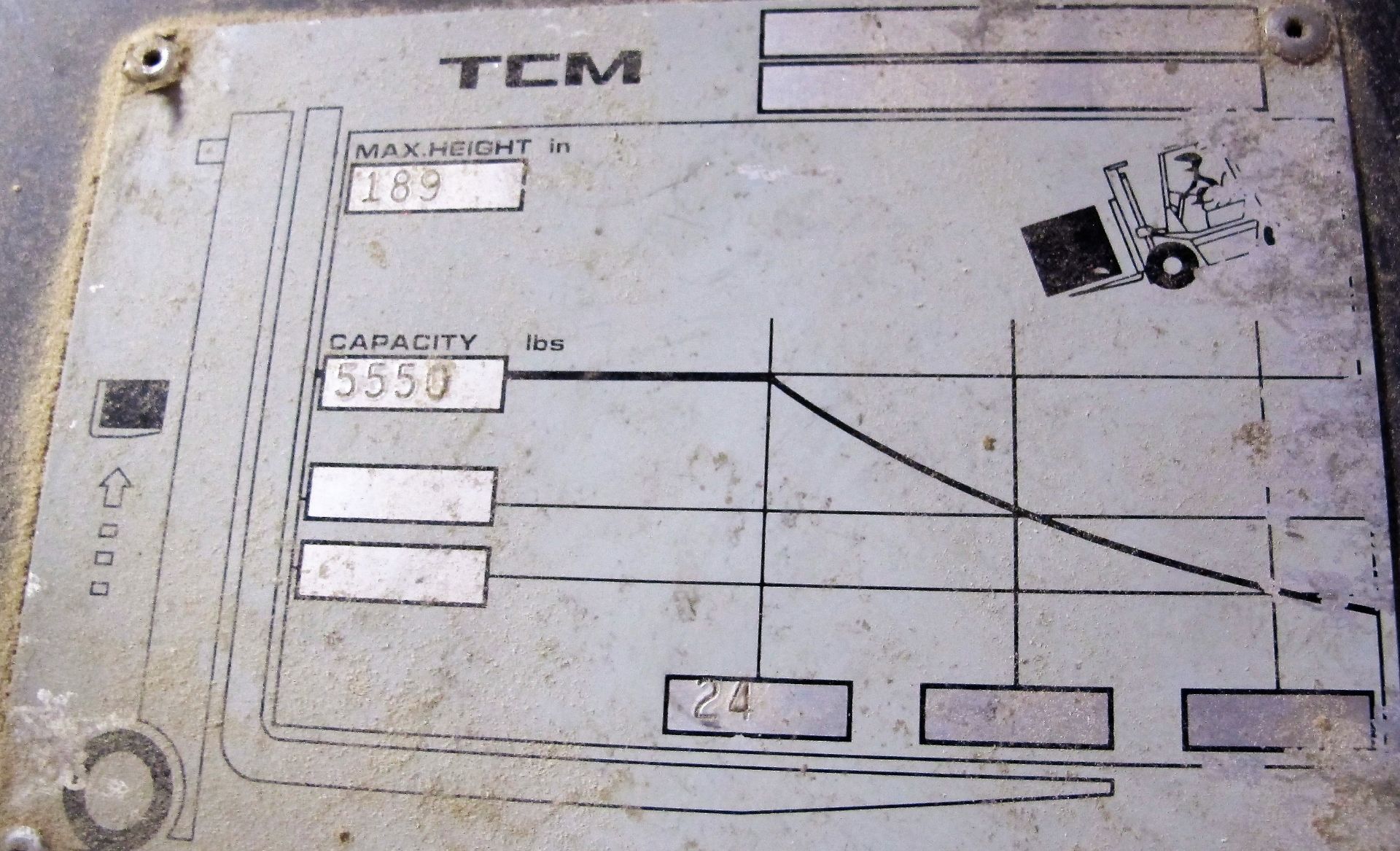 TCM FCG30T7T PROPANE FORKLIFT, 5,550LB CAP., 189" MAX LIFT, 3 STAGE, SIDE SHIFT, OUTDOOR TIRES, S/ - Image 5 of 5