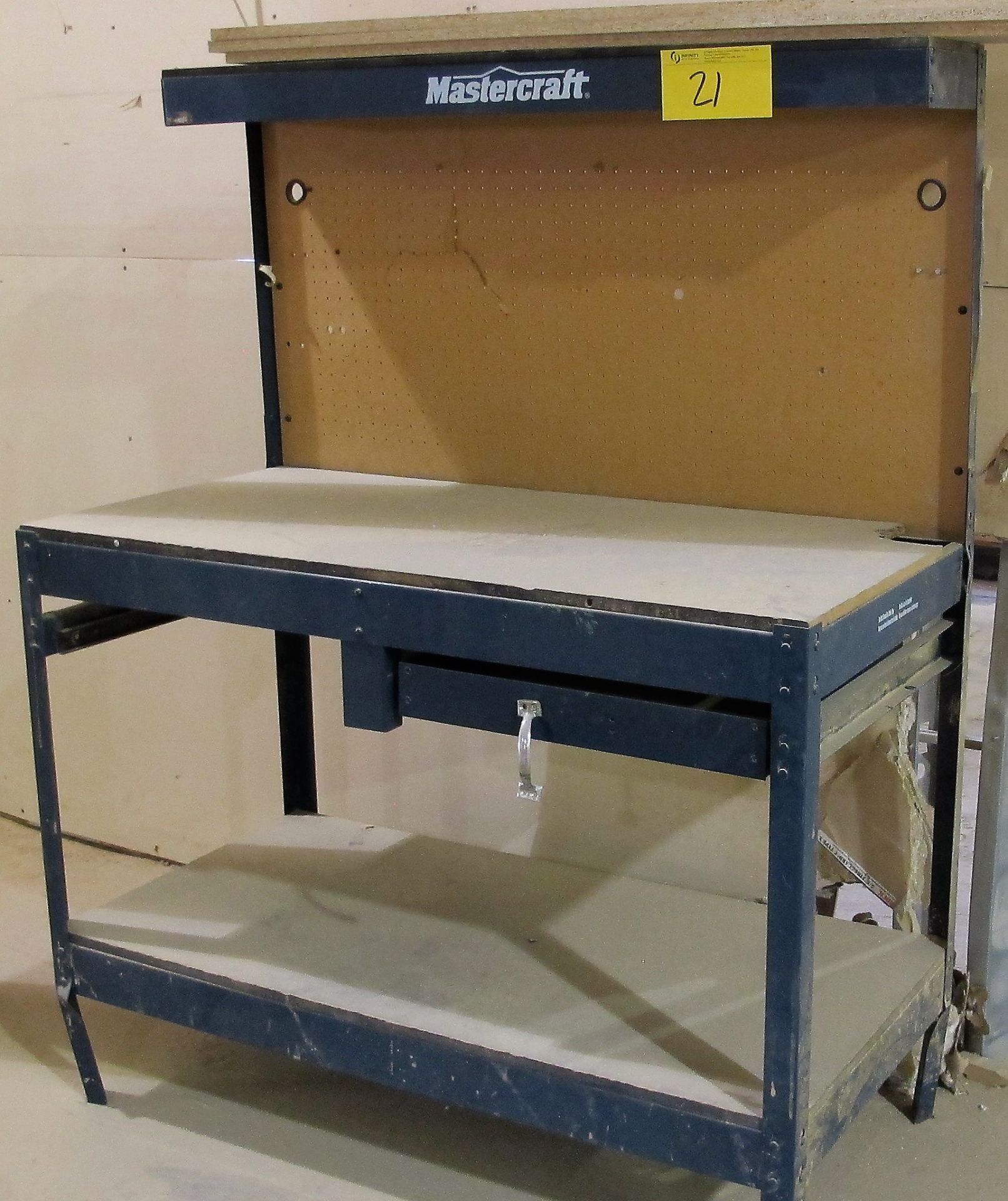 LOT OF ASST. WORKBENCHES, METAL STORAGE CABINETS W/ CONTENTS, CUTTERS, PORTABLE LIGHT, ETC. - Image 8 of 9