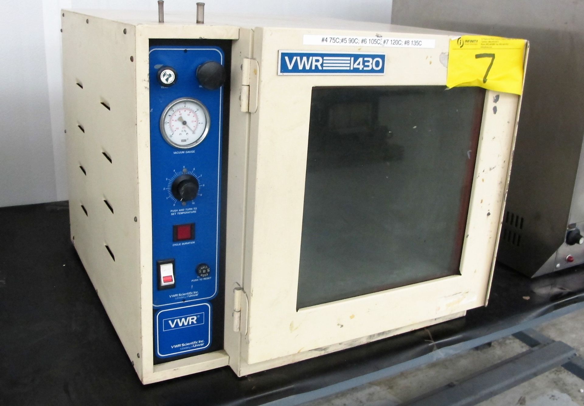 VWR SCIENTIFIC INC. VWR 1430 VACUUM OVEN