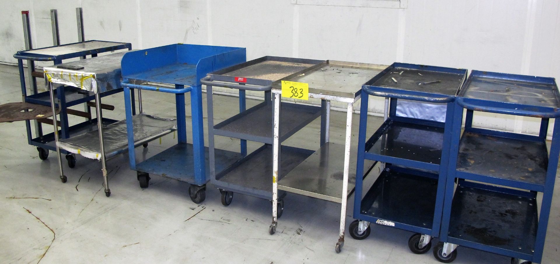 LOT OF (7) ASSORTED SHOP CARTS